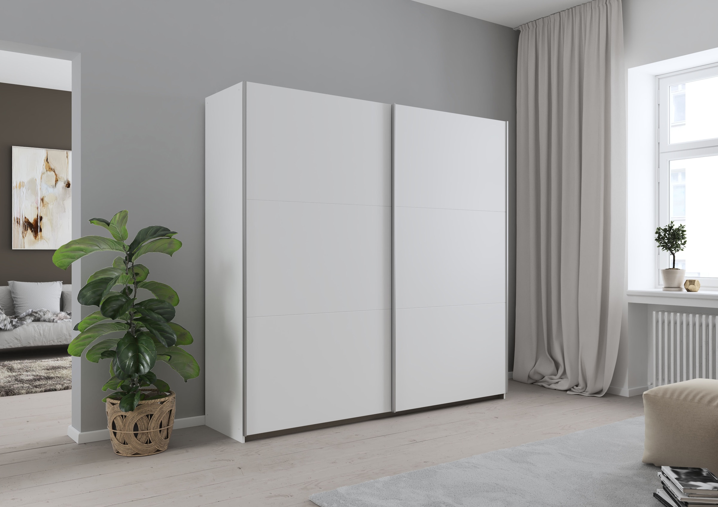 rauch Schwebetürenschrank »AURELIO Kleiderschrank Garderobe TOPSELLER OTTO´s CHOICE« 3 verschiedene Ausstattungsvarianten Griffe aus Metall MADE IN GERMANY