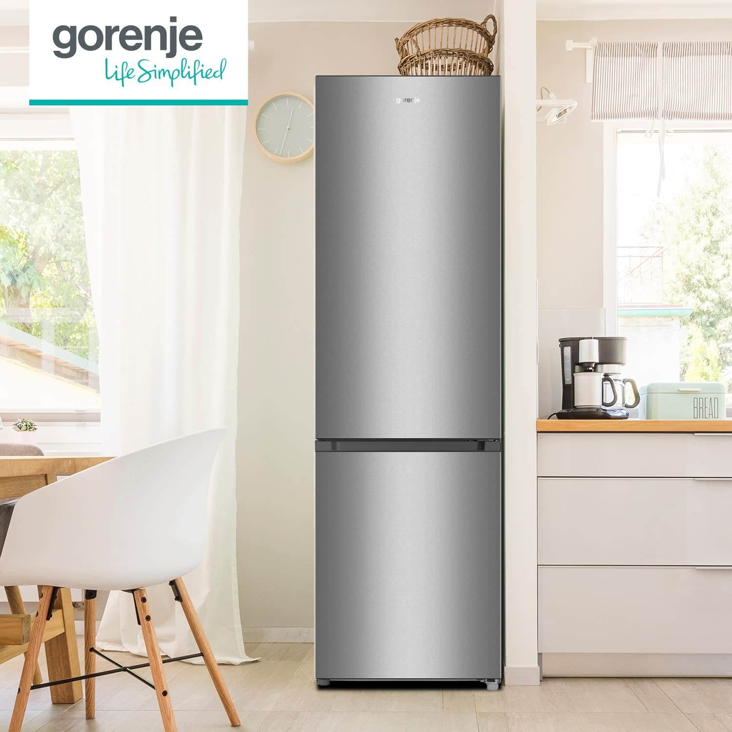 GORENJE Kühl-/Gefrierkombination »RK4182PS4«, LED-Innenbeleuchtung, CrispZone, Eco-Modus