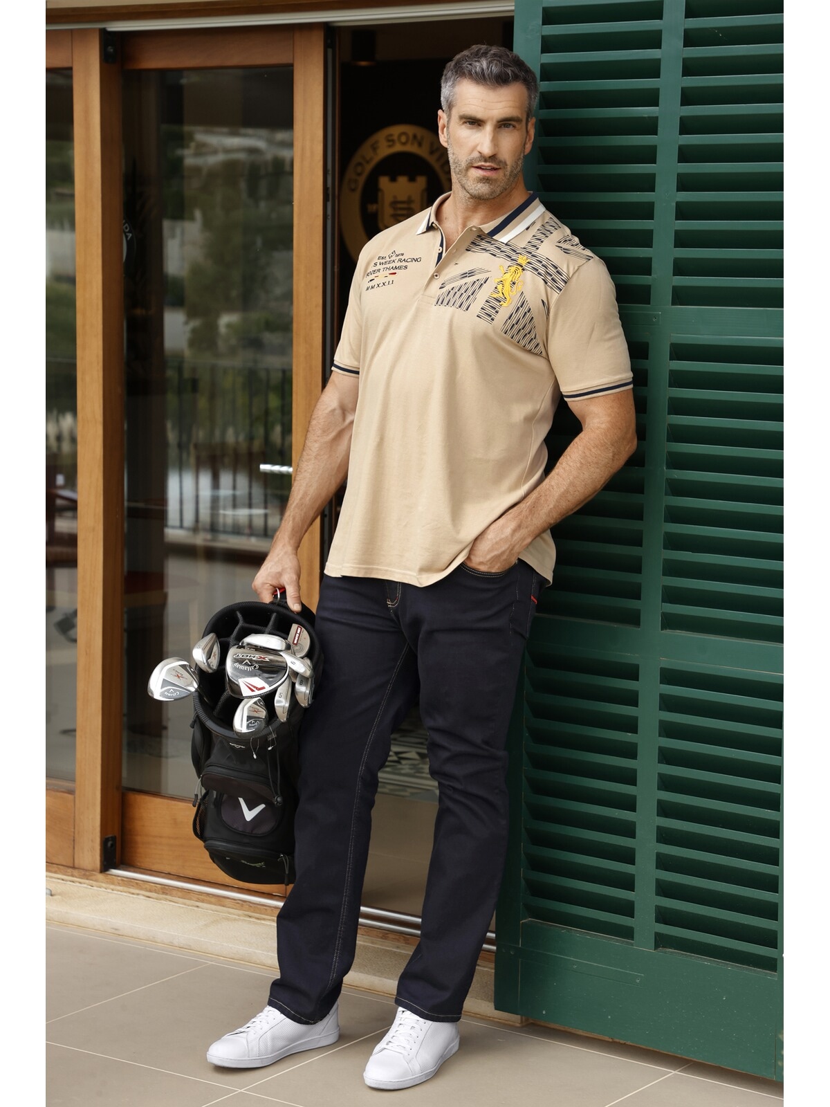 Charles Colby Poloshirt »Poloshirt EARL BAIRRE«, (1 tlg.), mit Colour-Blocking Kragen