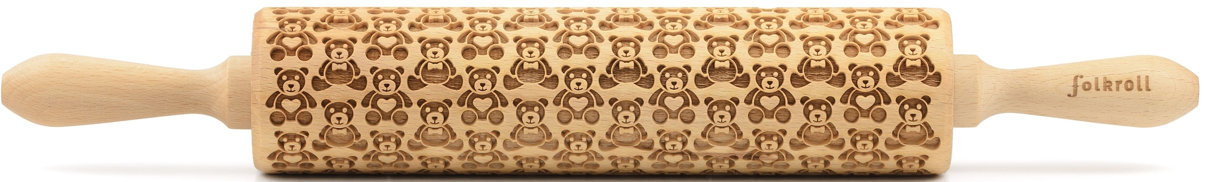 folkroll Teigroller »3D-Motiv-Teigrolle« Teddybären