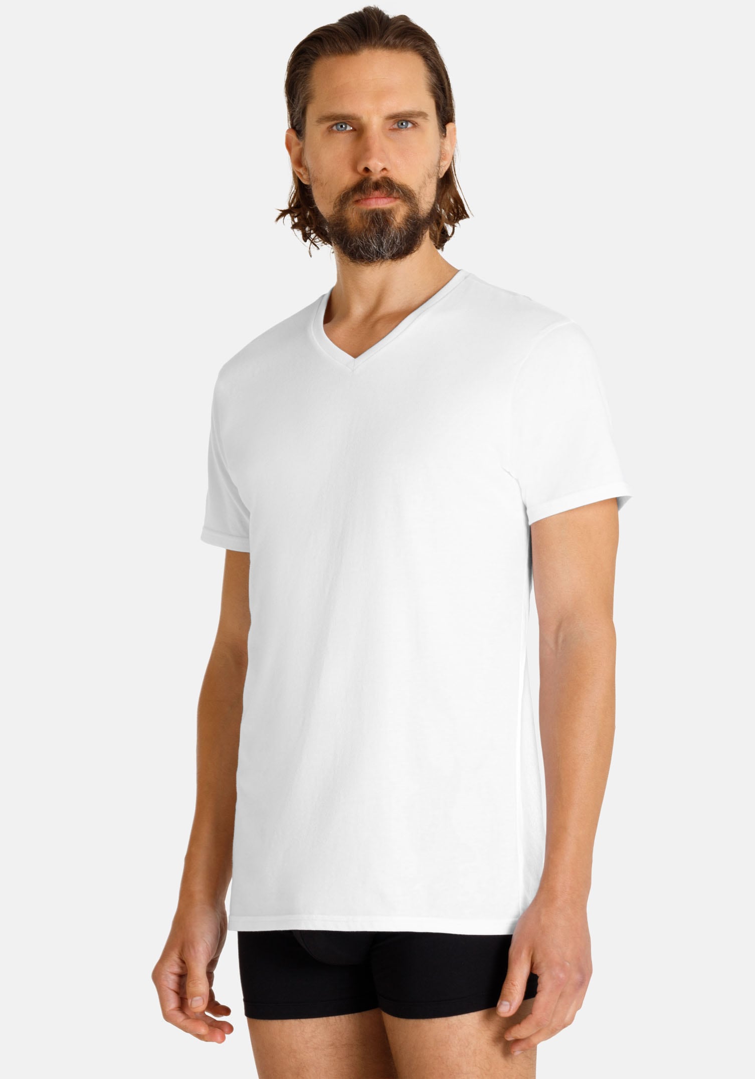 Camano T-Shirt »comfort«, (2er Pack), mit V-Ausschnitt