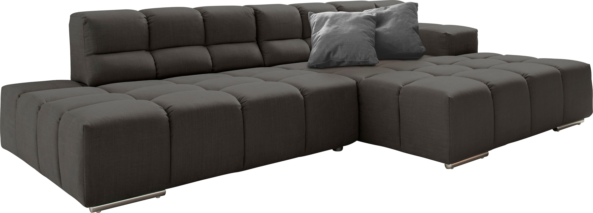 designwerk Ecksofa »Temple, Designsofa trifft hohen Sitzkomfort, L-Form« mit Sitztiefenverstellung