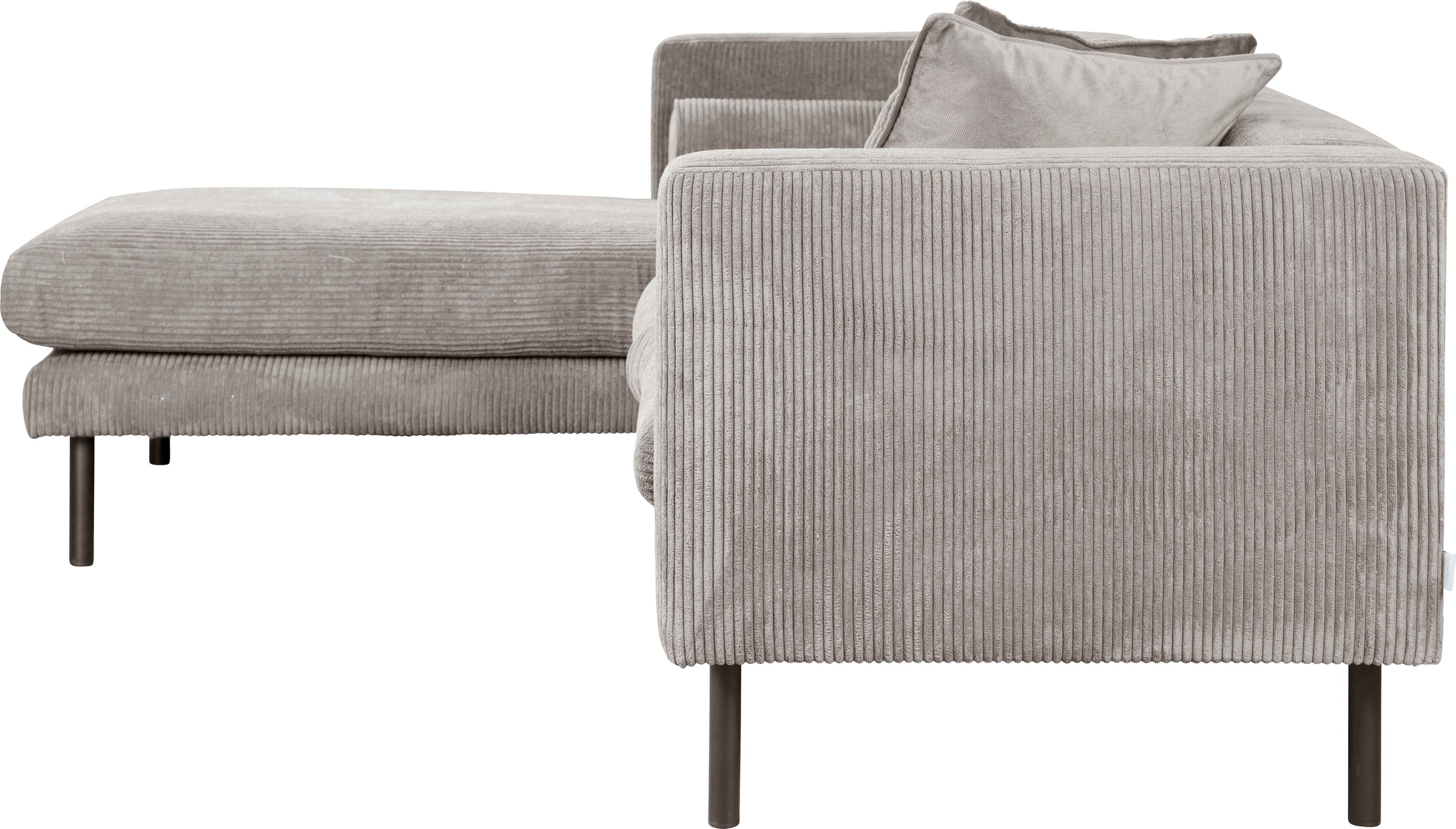 Home affaire Ecksofa »Lillibeth L-Form Designsofa, Maße B/T/H: 240/173/83 cm« Zierkissen als Wendekissen, in Samtoptik oder Cord