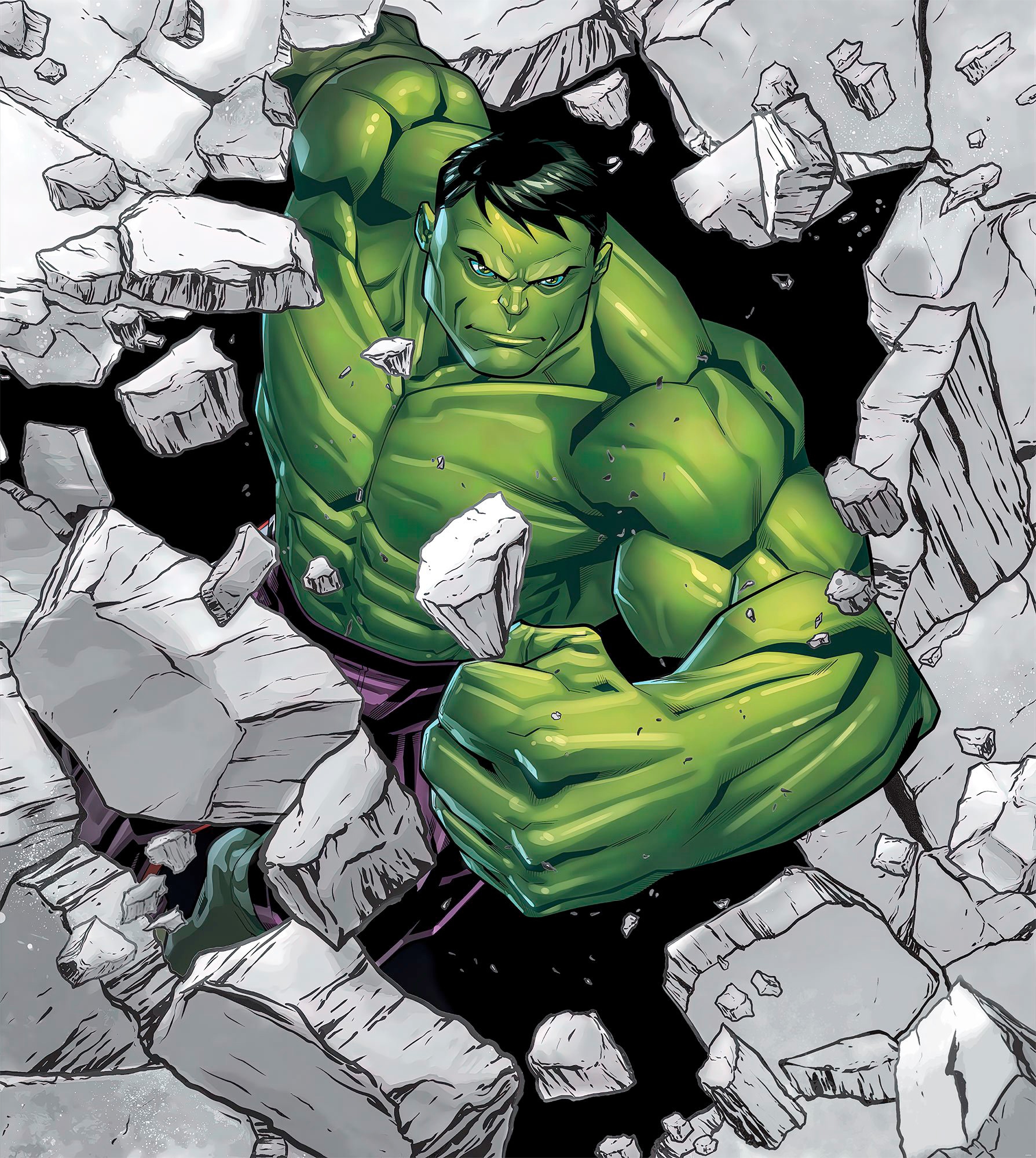 Komar Vliestapete "Digitaldruck Vlies - Hulk Breaker - Größe 250 x 280 cm" bedruckt glatt Kinderzimmer