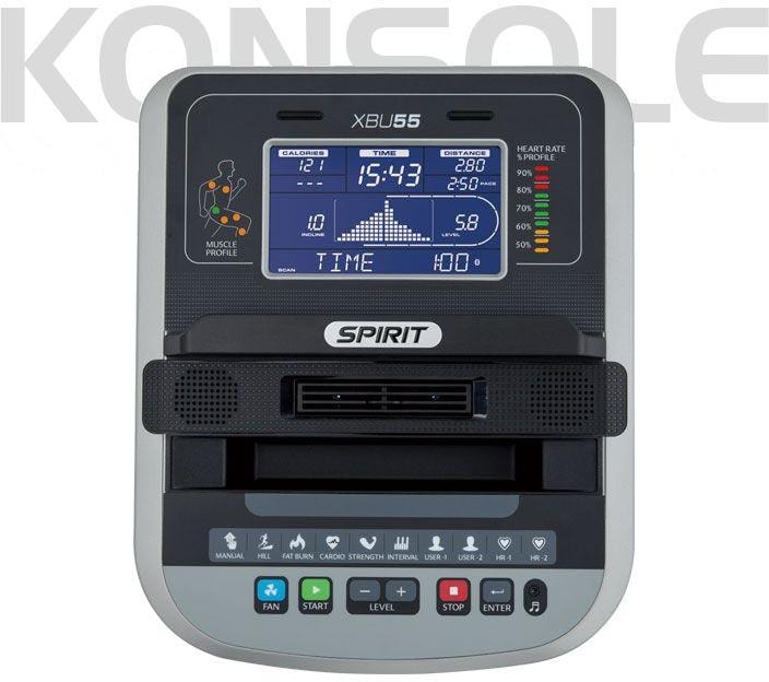 Spirit Fitness Ergometer »XBU 55«, Schwungmasse ca. 22 kg, 20 Widerstandsstufen