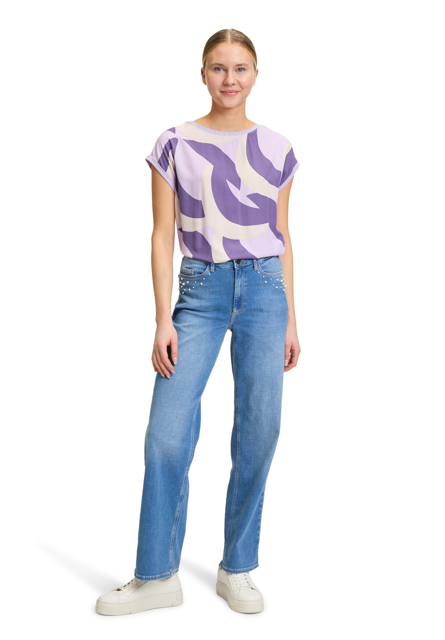 Betty&Co Kurzarmshirt »Casual-Shirt mit Print«