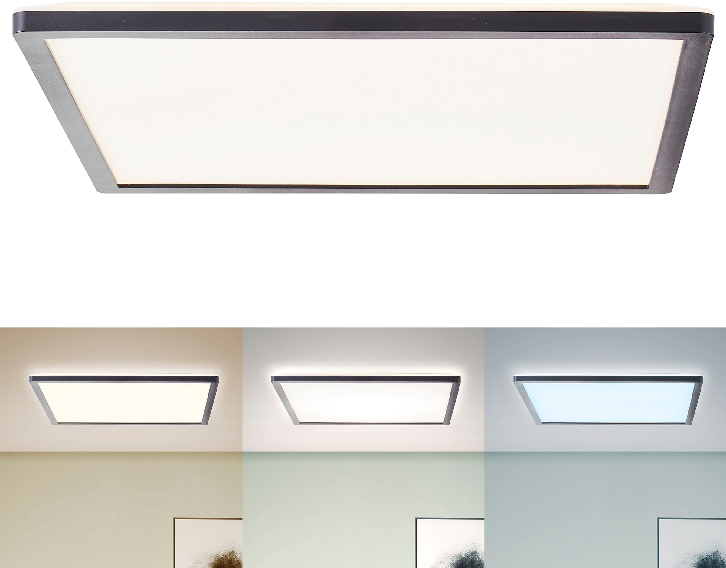 my home LED Deckenleuchte Jahren kaufen 3 Garantie Farbtemperatursteuerung, Fernbedienung online CCT flammig-flammig, »Enno«, dimmbar, 1 2300 XXL | Lumen, inkl. mit