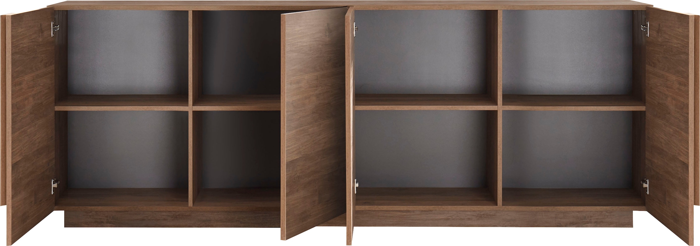INOSIGN Sideboard »Jupiter, Breite 241 cm, Kommode 4 Türen - Soft Closing, Anrichte«, moderne Griffblende, FSC®, cleveres Stauraumkonzept