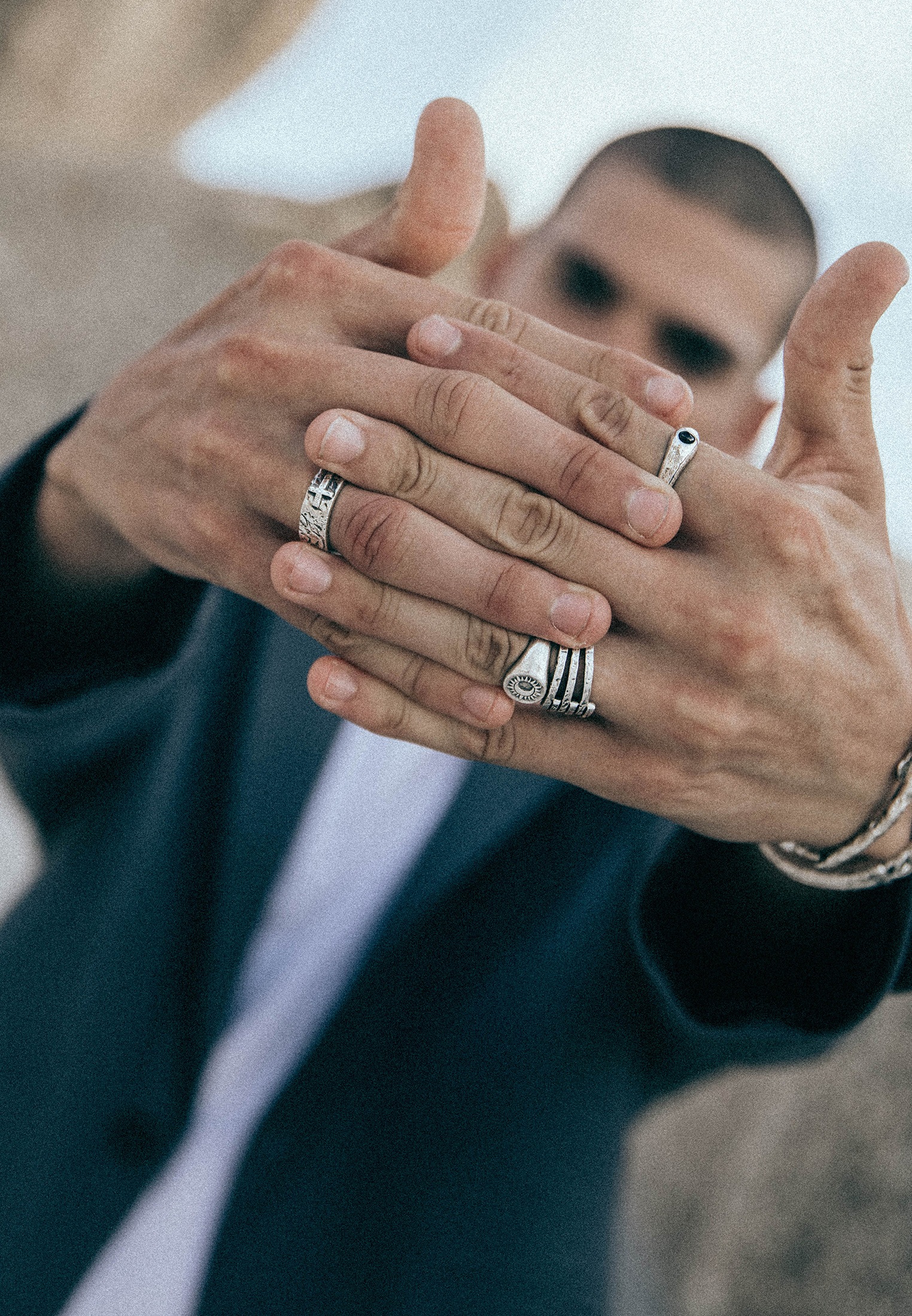 HAZE & GLORY Silberring »Ring Siegelring Cast Away - Onyx 925 Silber«