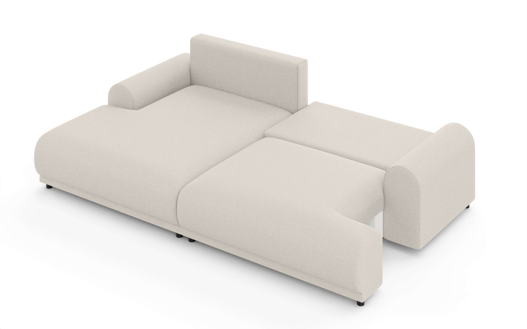 Home affaire Ecksofa »Marsby, mit Bettfunktion und Bettkasten, Maße: B/H/T 242/65/145 cm« L-Form mit Wellenunterfederung, Recamiere links oder rechts bestellbar