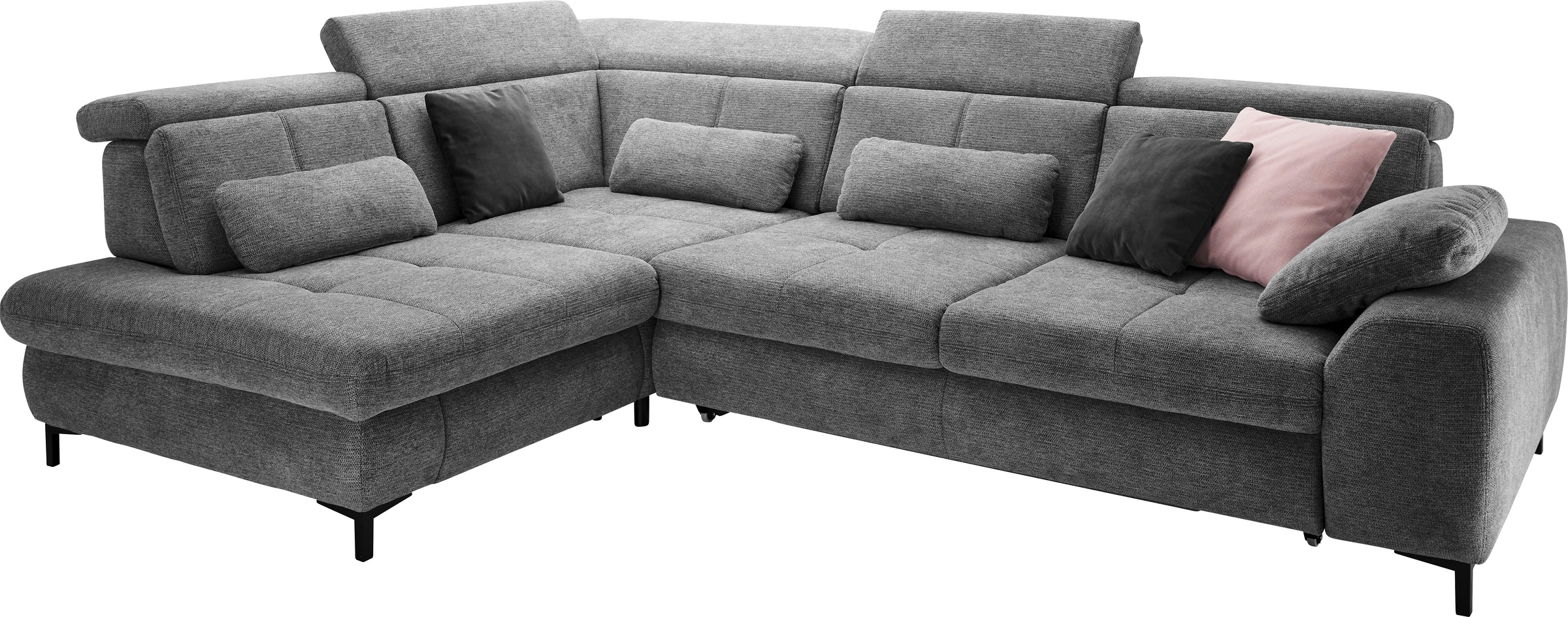 set one by Musterring Ecksofa »SO 3400, Komfortsitzhöhe 47cm oder 49cm, inkl. Sitztiefenverstellung«, verschiedene Funktionen, Kaltschaumpolsterung, Stellmaße 220 x 317 cm