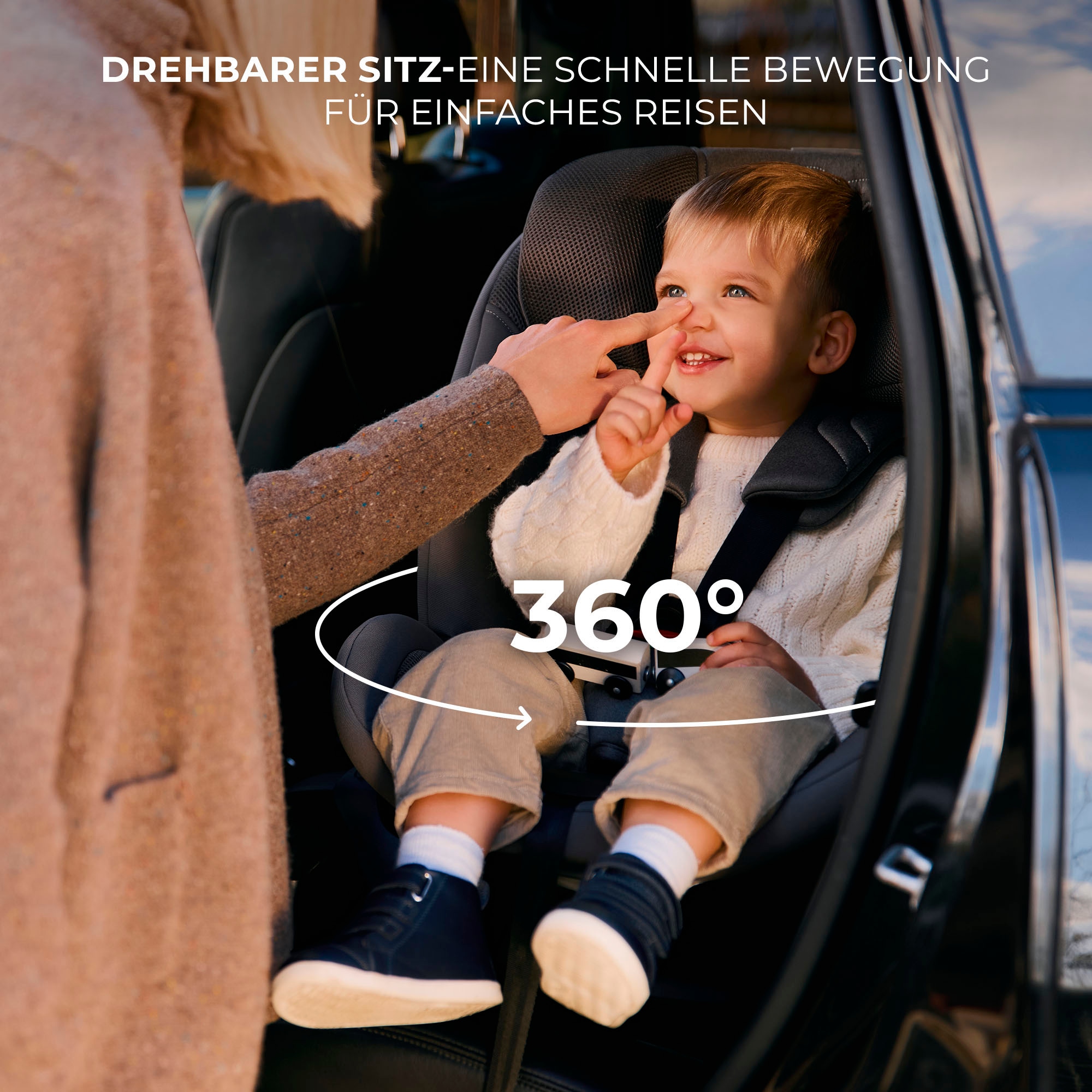 Kinderkraft Autokindersitz »XRIDER 2 i-Size« Klasse 0 / 1 / II / III (bis 36 kg) 360° – drehbarer Kindersitz