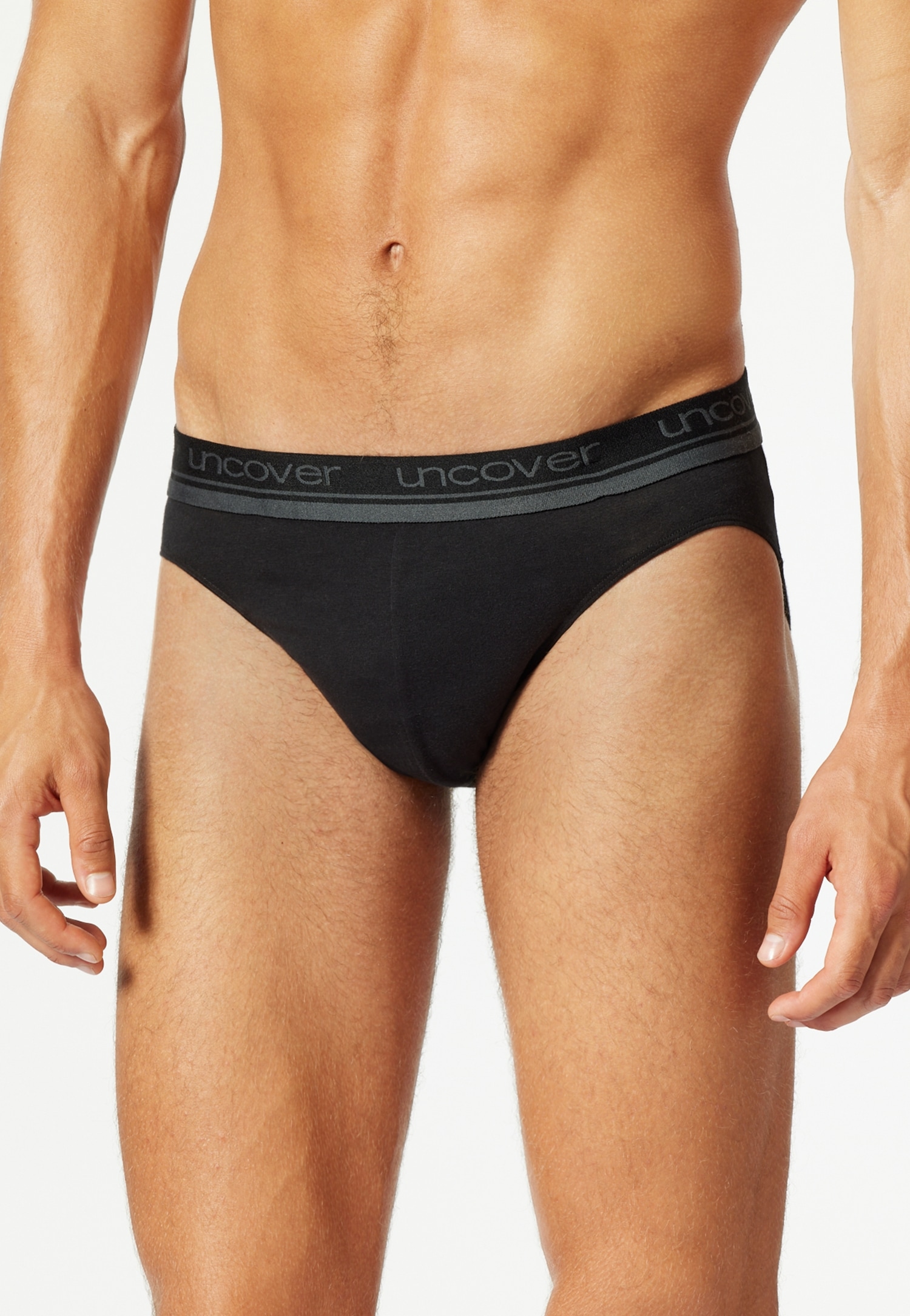 uncover by SCHIESSER Rioslip »UNCOVER Cotton«, (3er Pack), elastisch, sportlicher-Look, ohne Eingriff, Logo-Bund