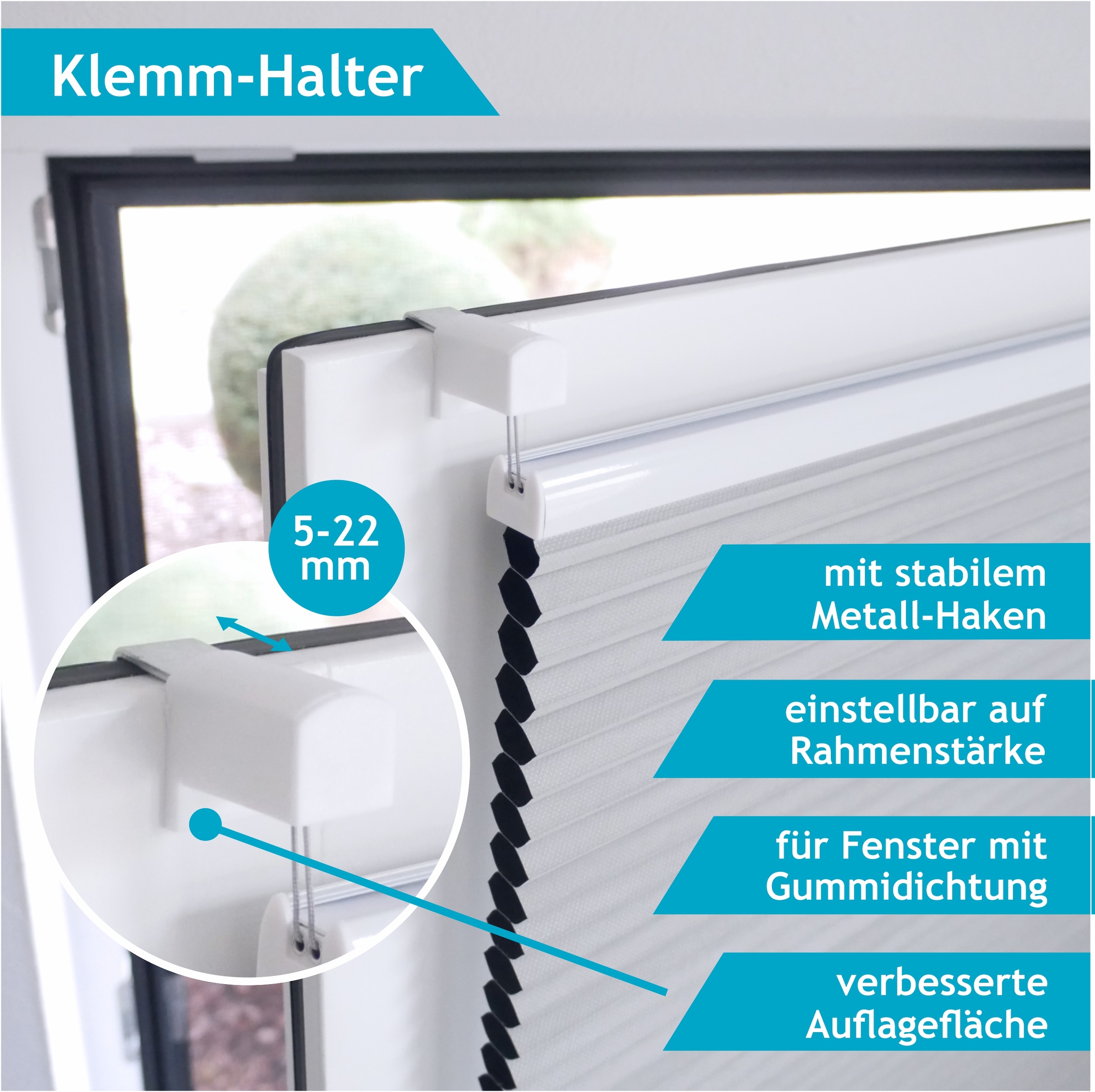 Good Life Wabenplissee »Aris«, verdunkelnd, energiesparend, ohne Bohren, verspannt, Klemmfix - ohne Bohren, verdunkelnd