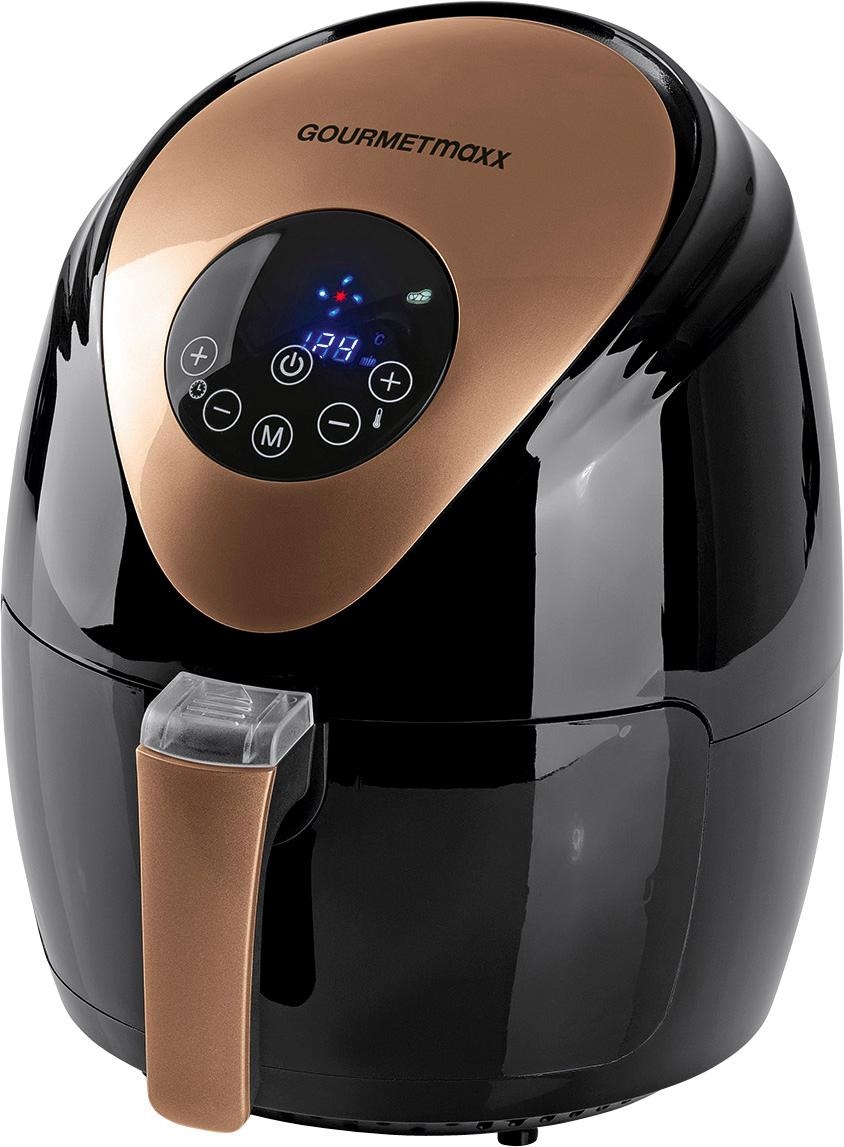 GOURMETmaxx Heißluftfritteuse »Digital 2,5l - Schwarz/Kupfer«, 1500 W, Fassungsvermögen 2 kg