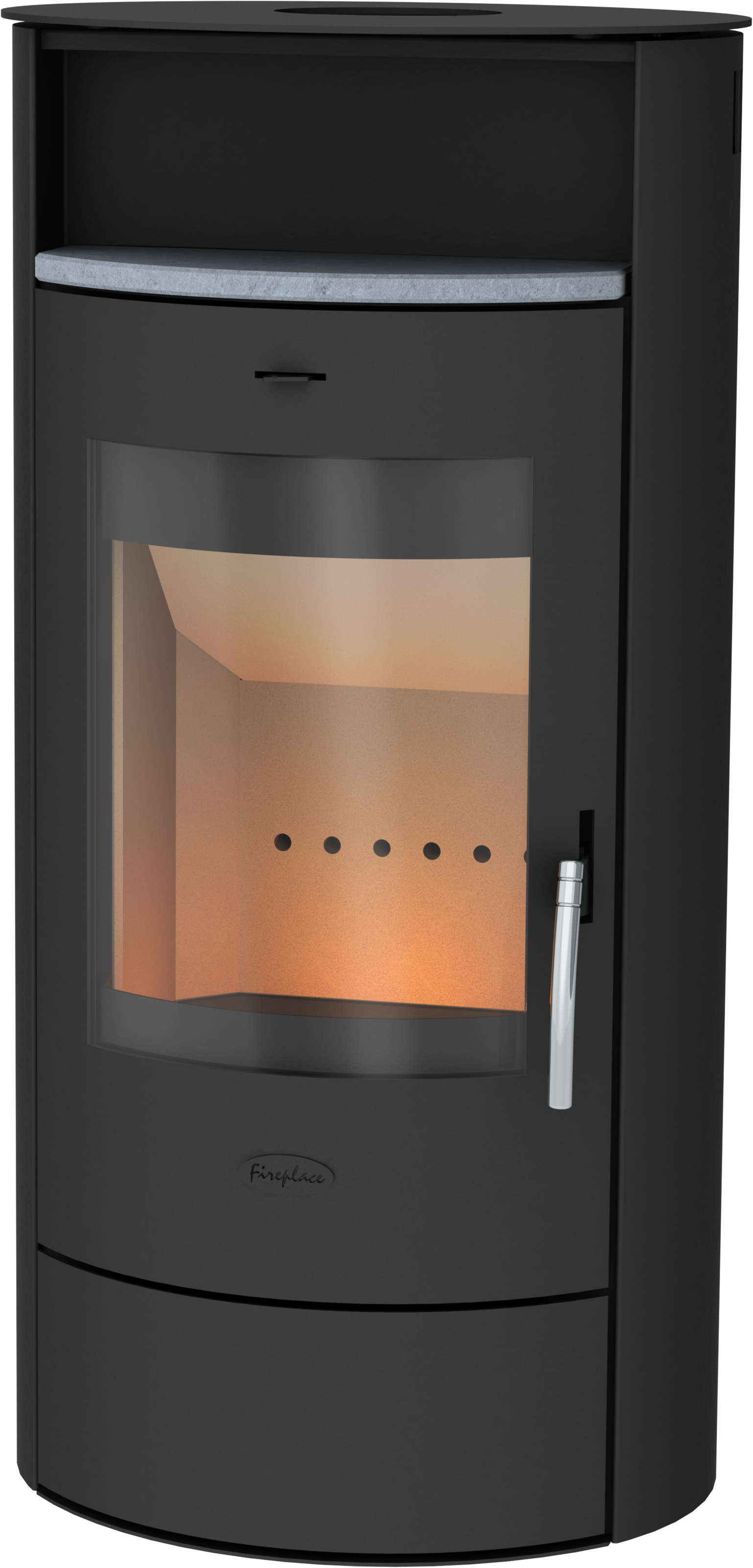 Fireplace Kaminofen »»Heathus Piacenza Stahl«« Warmhaltefach