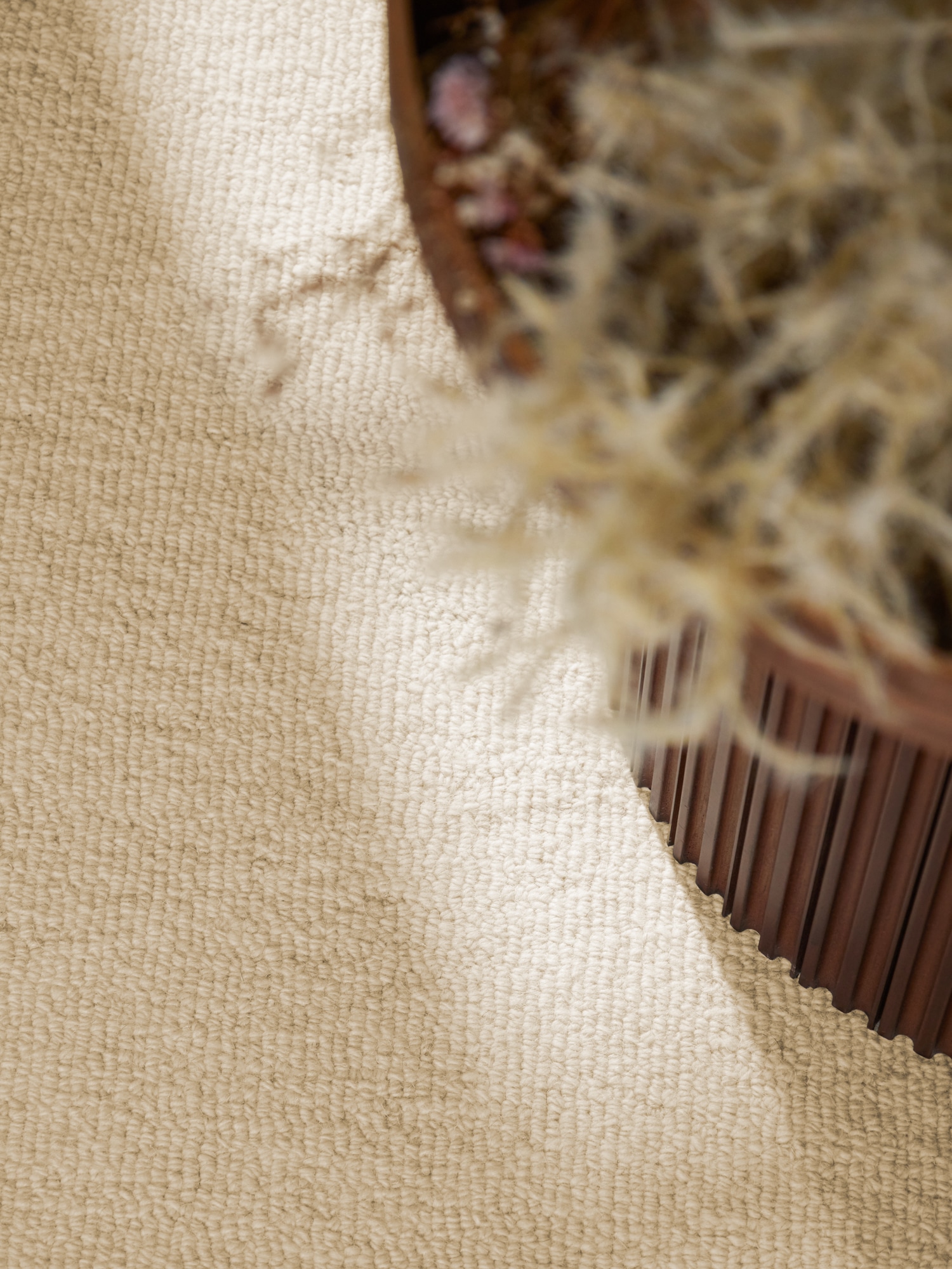 ELLE DECORATION Wollteppich »Knots« rund 13 mm Höhe Handtuft, Wolle, Rund, Feines Bouclé, Wohnzimmer, Schlafzimmer, Natur