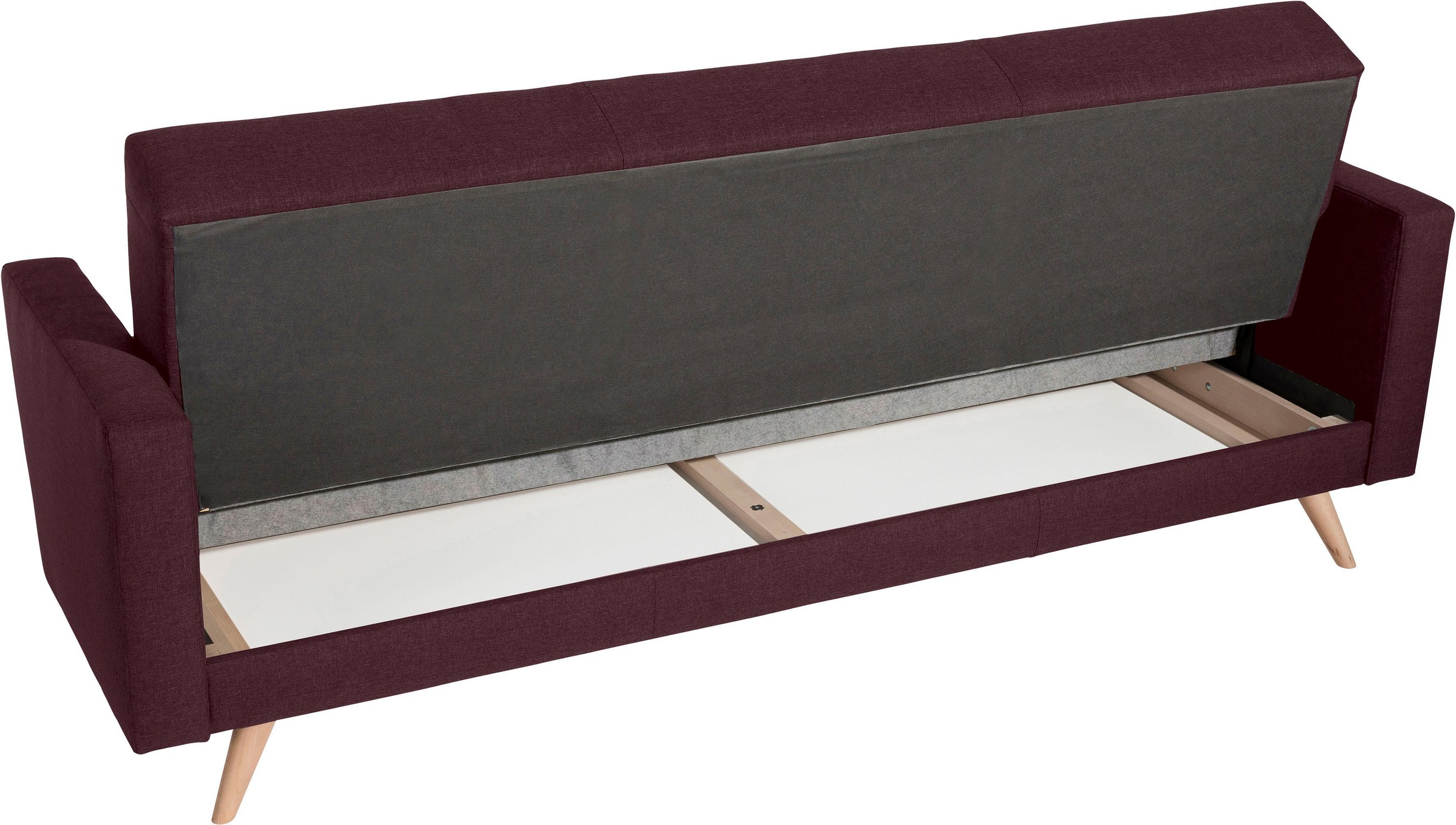 Max Winzer® 3-Sitzer »Julius Kippcouch mit komfortablem Federkern, klassisch und modern«, Schlafsofa, inklusive Bettfunktion & Bettkasten, Breite 224 cm
