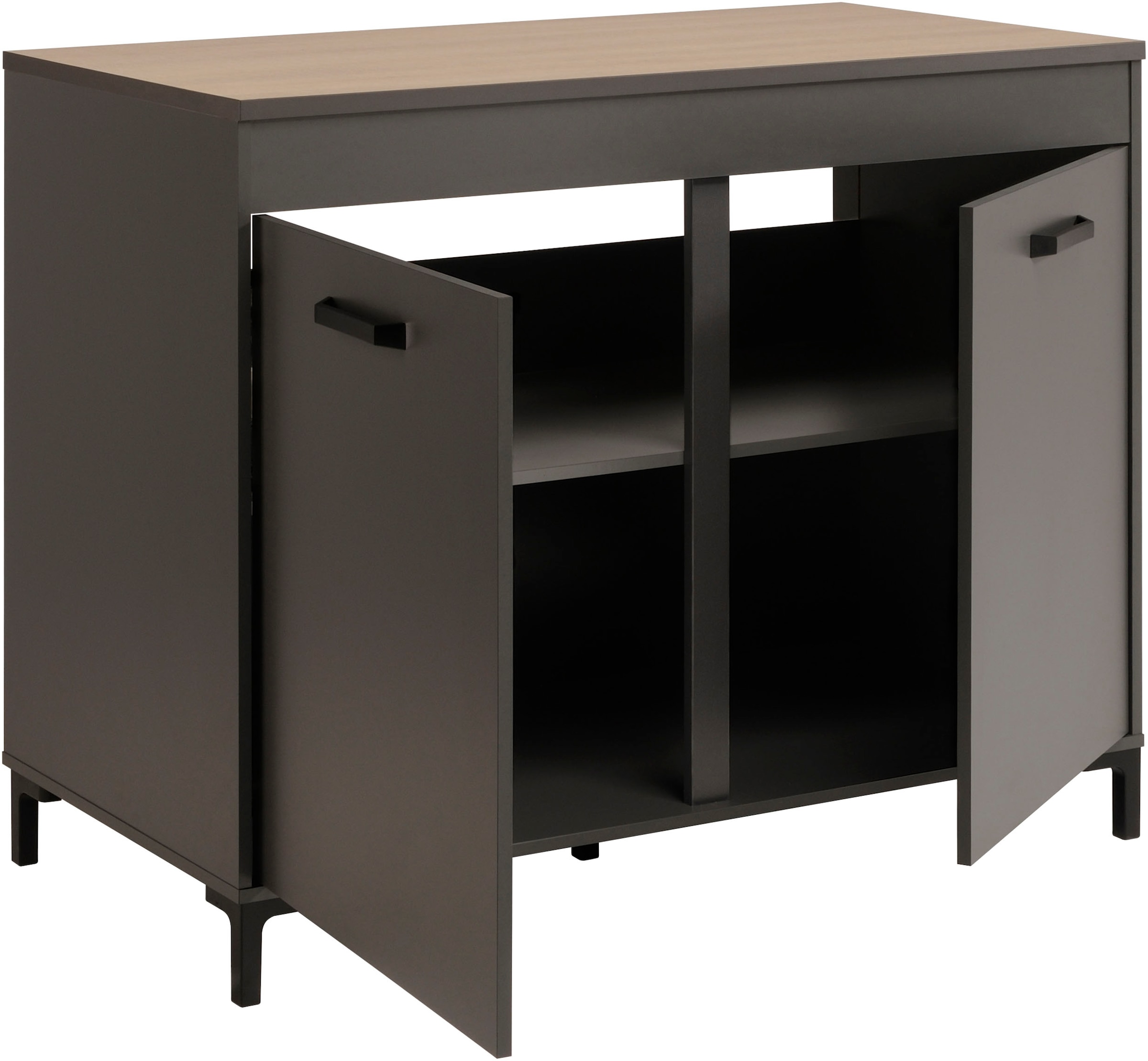 Parisot Schrank-Set »Moove 2, Küchenzeile, Arbeitsflächen ohne Ausschnitt« Spar-Set, Regalwand, 2-türiger Schrank, 2 türiger Schrank+2 Schubladen und  Fach, 3 Stk. tlg.