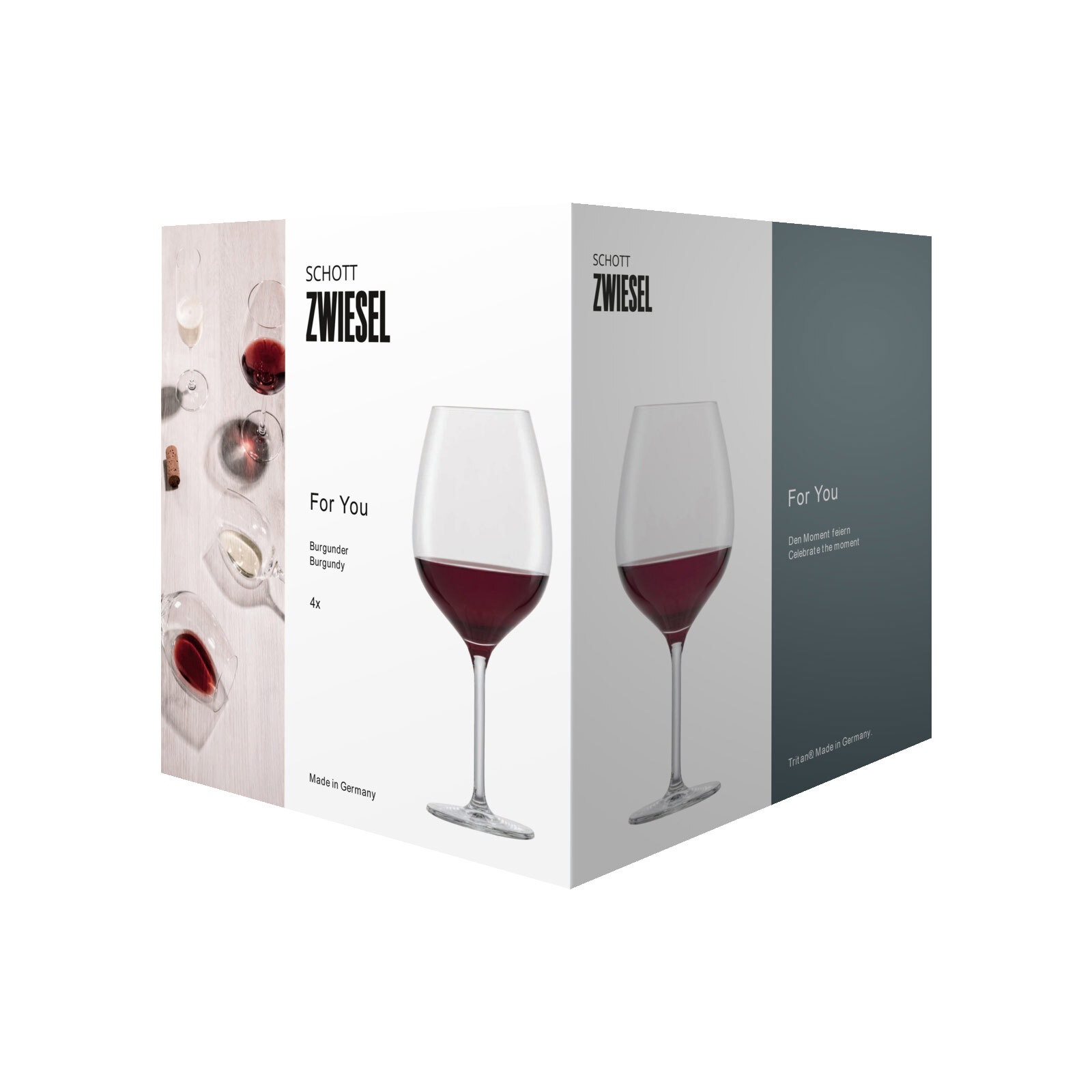 SCHOTT-ZWIESEL Rotweinglas »Burgunder Rotweinglas For you 630 ml 4er Set transparent« Spülmaschinengeeignet
