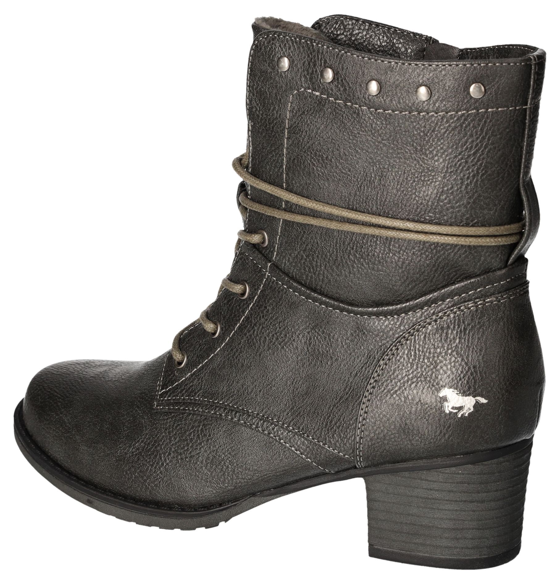 Mustang Shoes Stiefelette, Bikerboots, Stiefelette mit Innenreißverschluss