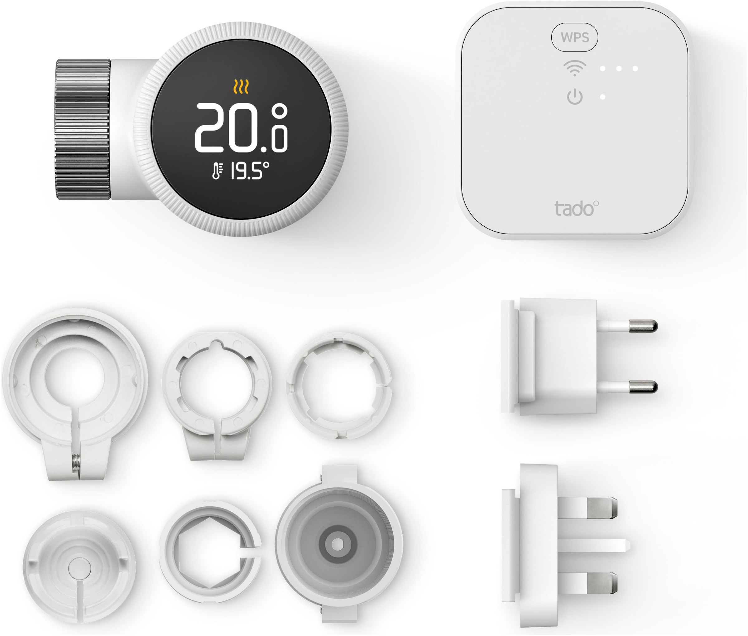Tado Heizkörperthermostat »4x Heizkörper-Thermostat X + Bridge X + Sensor X«
