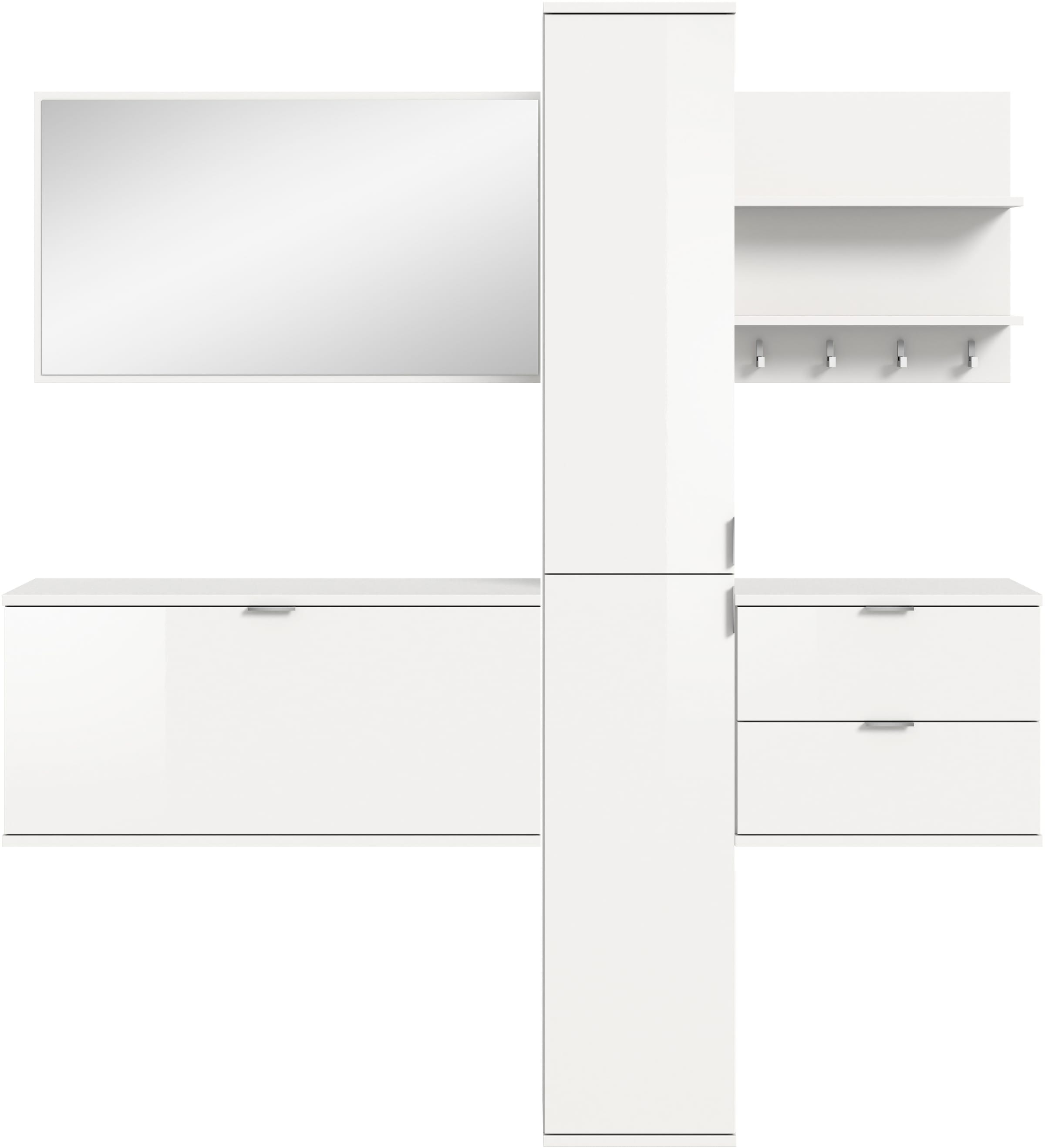 INOSIGN Garderoben-Set, (5 St.), Trondheim, Garderobenset 5-tlg., Breite 174 cm, Flur, Diele, Garderobe