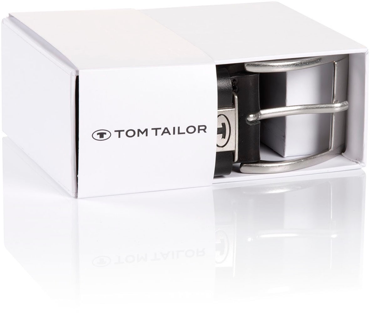 TOM TAILOR Ledergürtel »TTNATHAN«, in Geschenkbox