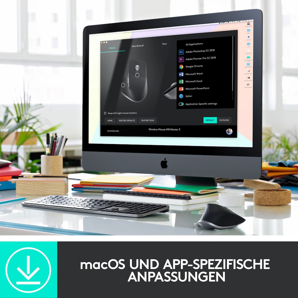 Logitech Maus »MX MASTER 3 für Mac«, Funk