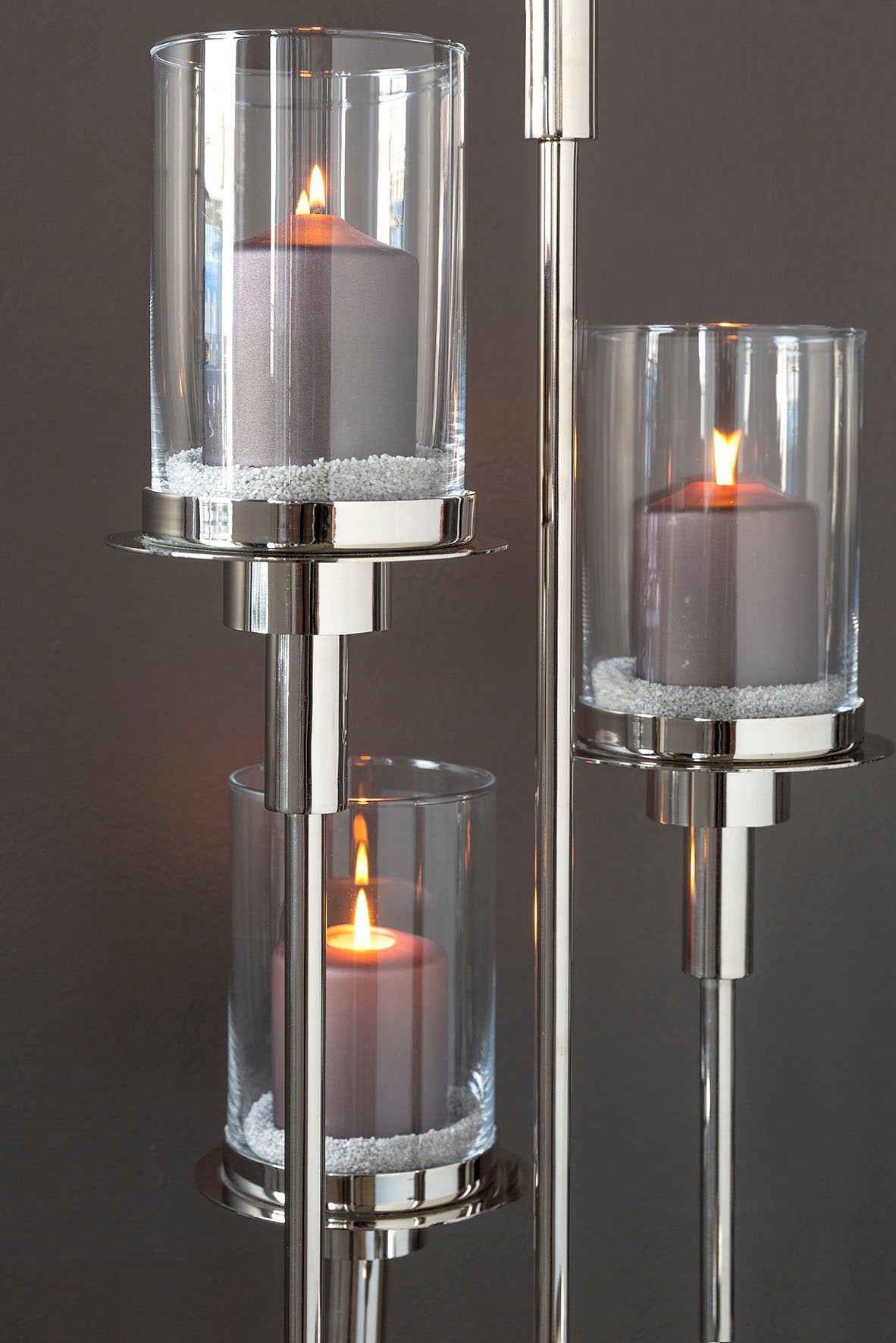 Fink Standkerzenhalter »LONDRA, 5-flammig«, bestellen Raten Höhe und ca. cm (1 aus 155 Edelstahl St.), Kerzenhalter auf Glas