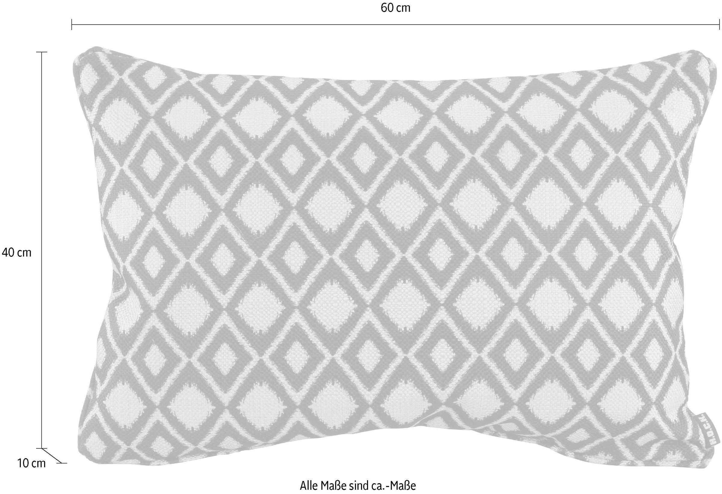 H.O.C.K. Dekokissen »Vigo« im Rautendesign, Kissenhülle mit Füllung, 1 Stück