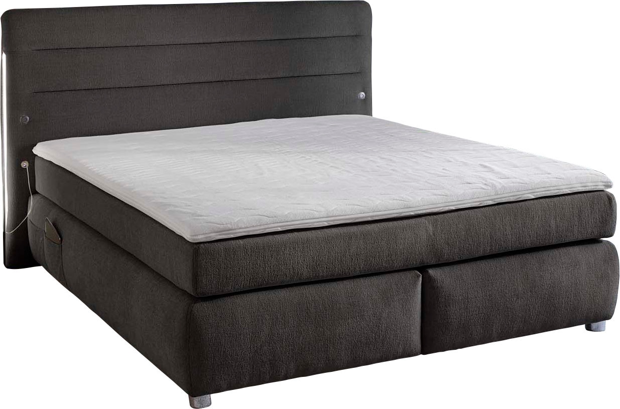 Jockenhöfer Gruppe Boxspringbett »Livia«, inklusive LED-Beleuchtung, 4x USB-Ladeports, 7-Zonen-TTFK-Matratze