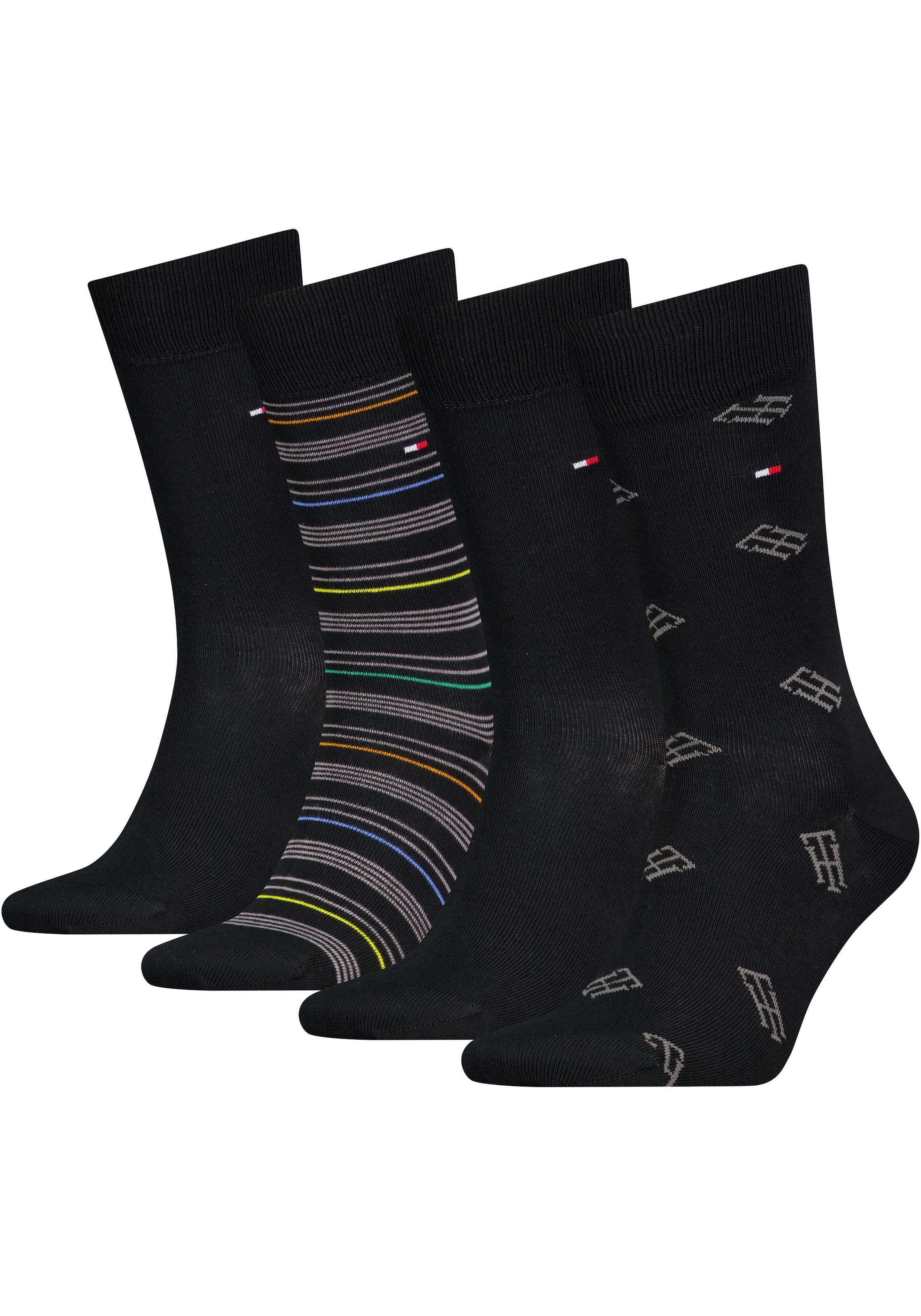 Socken, (4 Paar), mit Monogram-Design