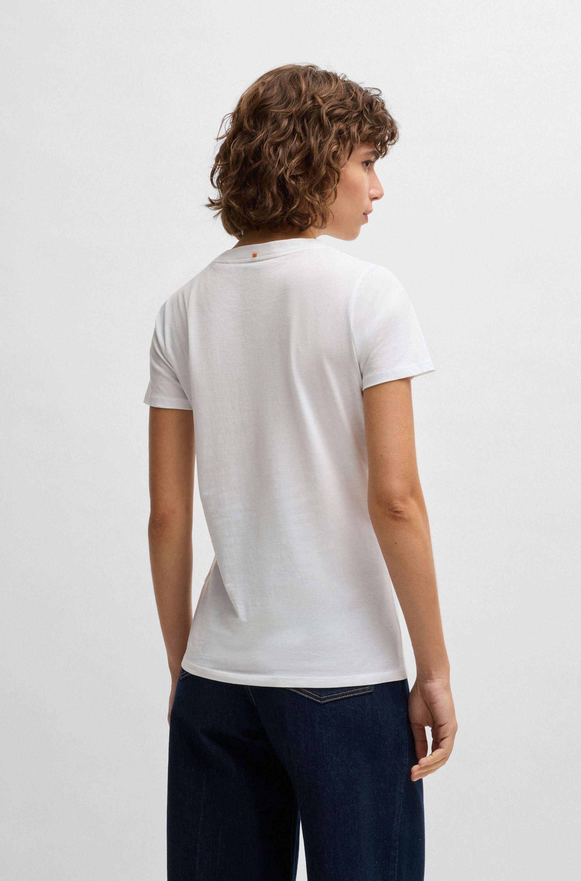 BOSS ORANGE T-Shirt »Elogo Premium Damenmode«, mit BOSS-Schriftzug