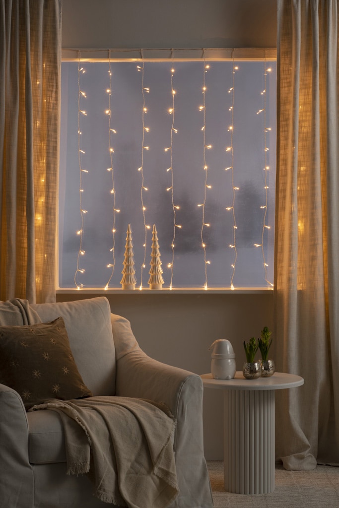 KONSTSMIDE LED-Lichtervorhang »Weihnachtsdeko«, 120 bernsteinfarbene Dioden