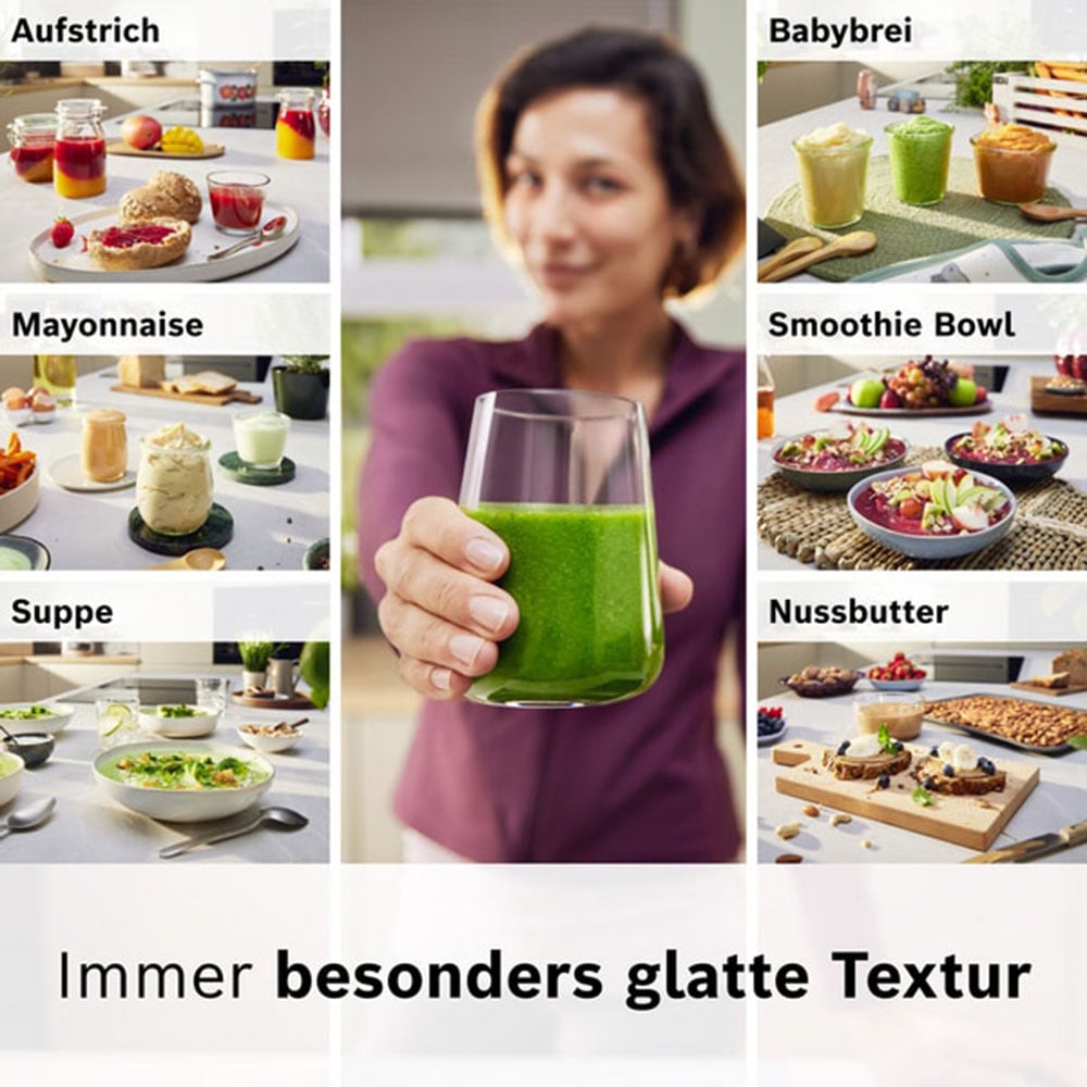 BOSCH Stabmixer »ErgoMaster Serie 8, MSM8M934, Doppelschneebesen, Becher, Zerkleinerer« 1500 W 6 Klingen Edelstahl, Spiralkabel, Keramikkupplung, luftgekühlter Motor