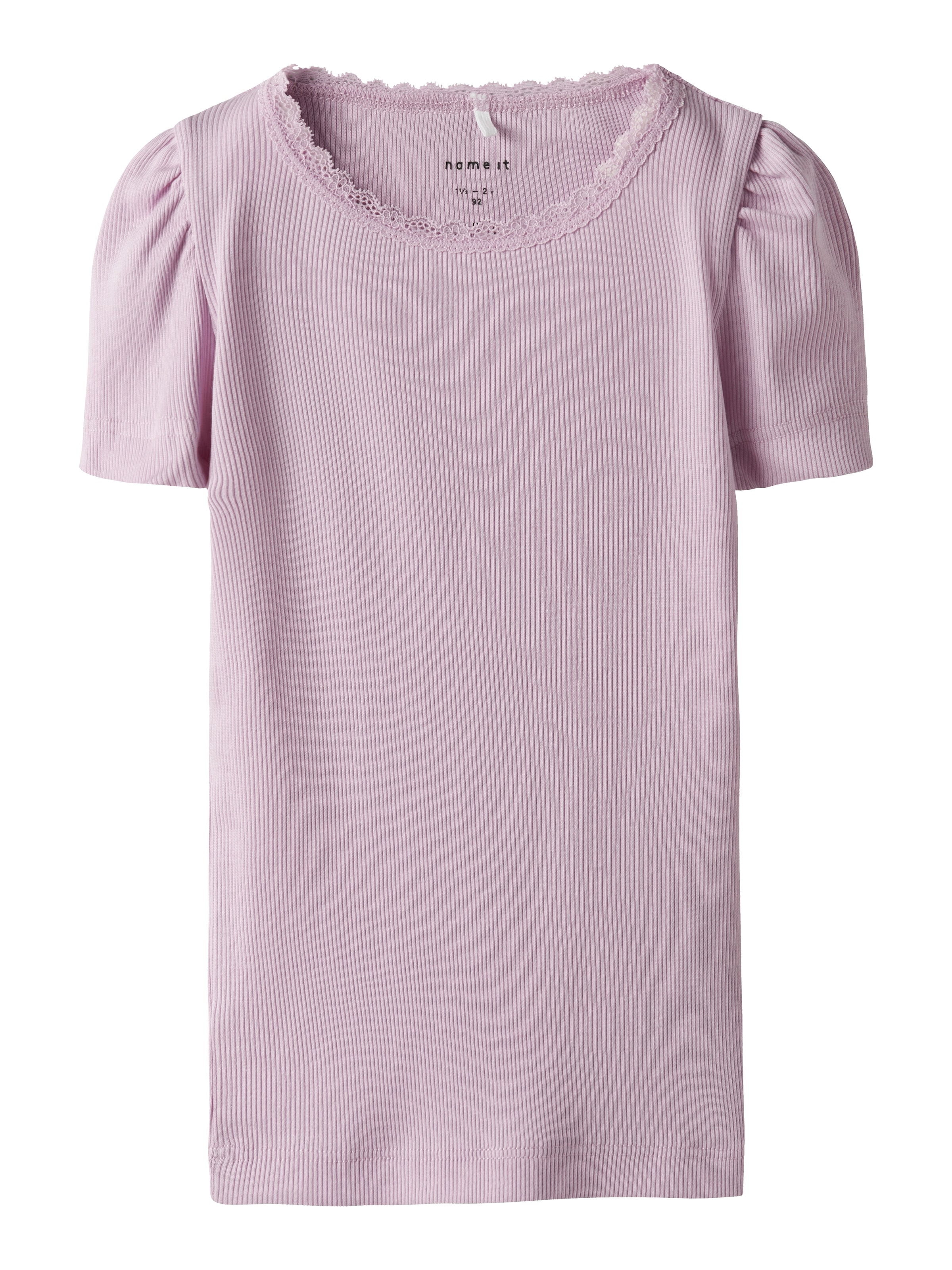 Name It Shirttop »NMFKAB TOP NOOS«, mit toller Spitzenkante am Ausschnitt