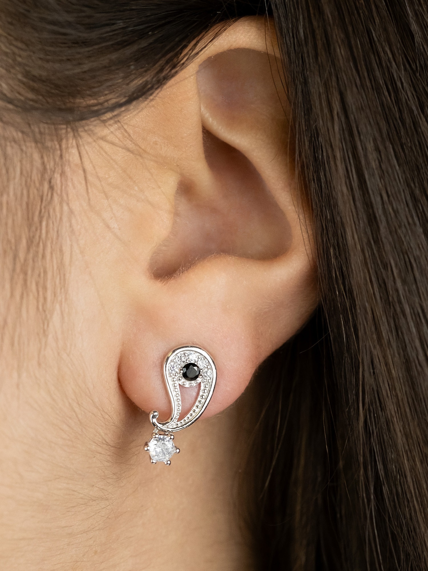 Engelsrufer Paar Ohrstecker »Yin Yang« Made in Germany - mit Zirkonia (synth.)