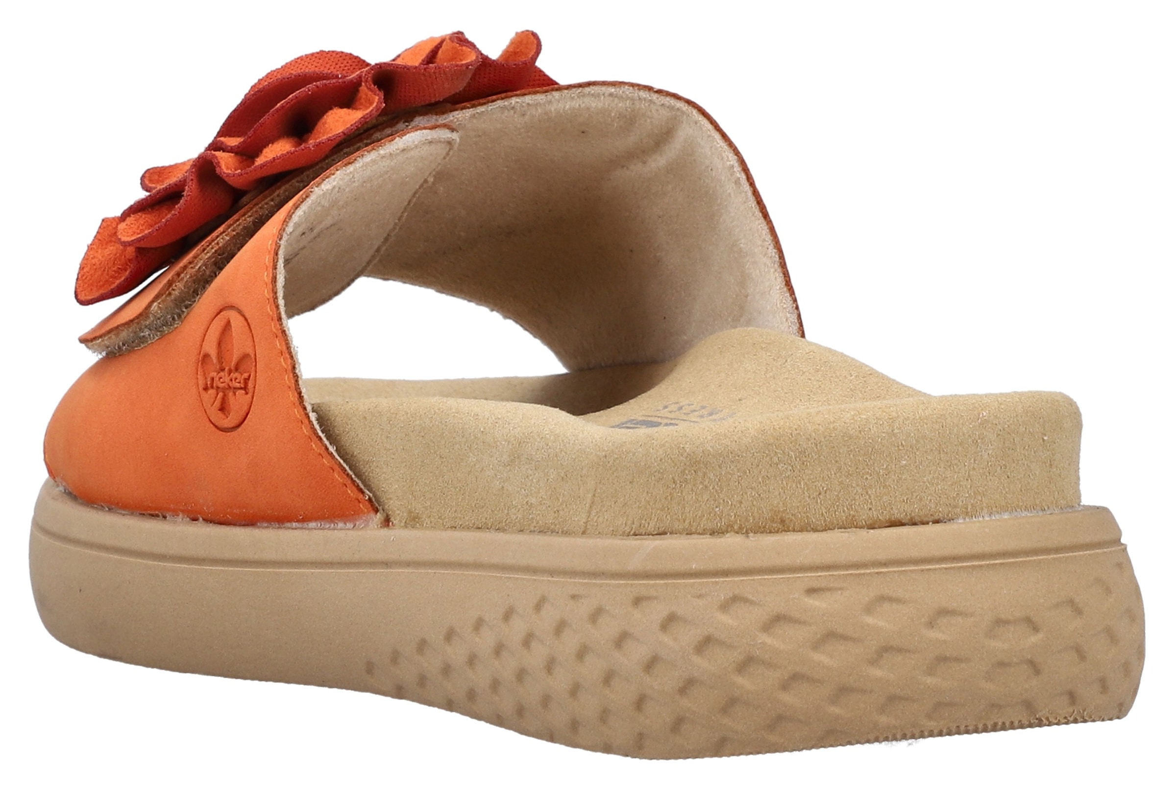 Rieker Pantolette, Sommerschuh, Hausschuh, Strandschuh mit bequemem Fußbett