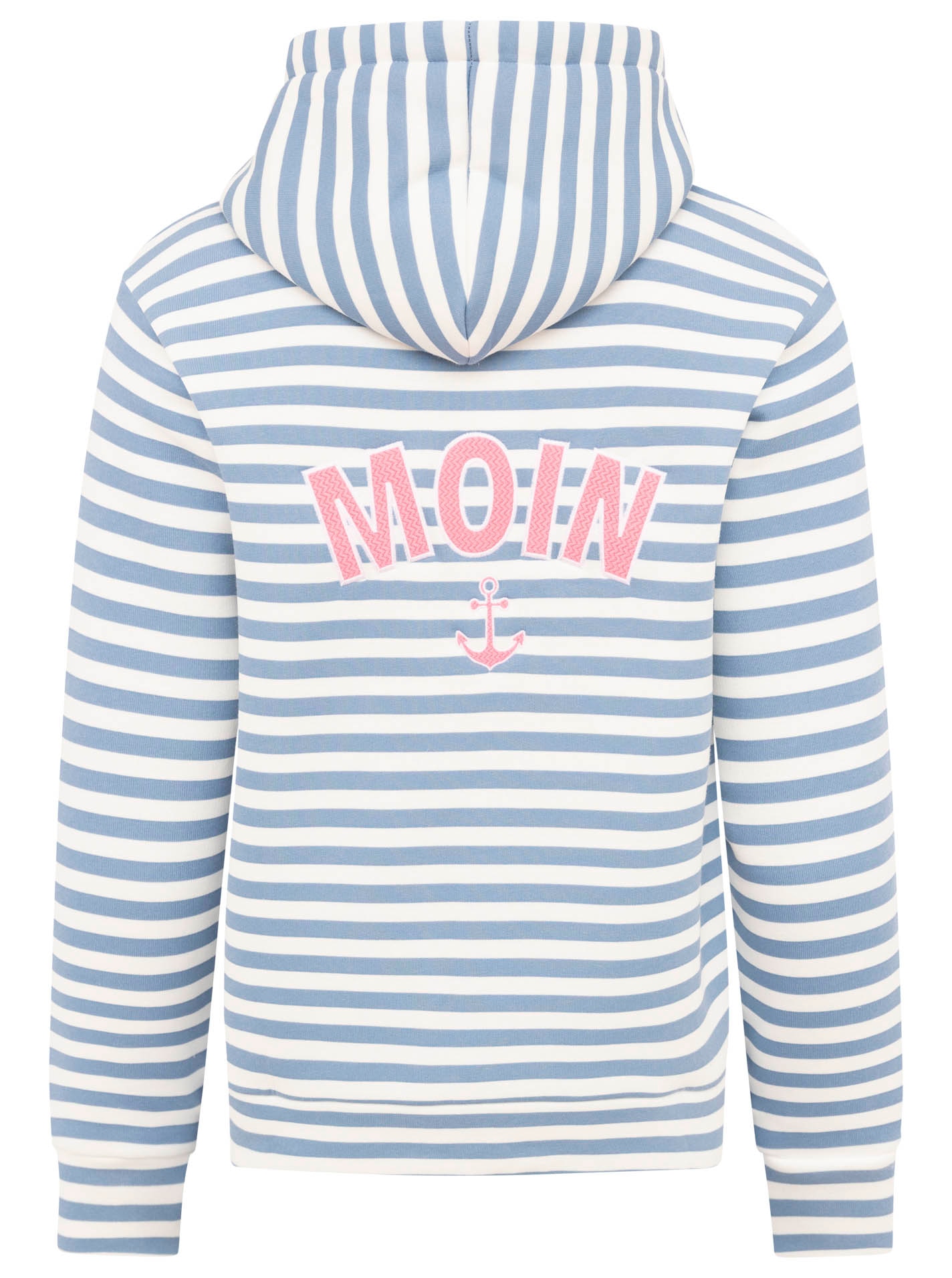 Zwillingsherz Kapuzensweatjacke, Streifen, Kapuze, Reißverschluss, modisch, Langarm, Taschen