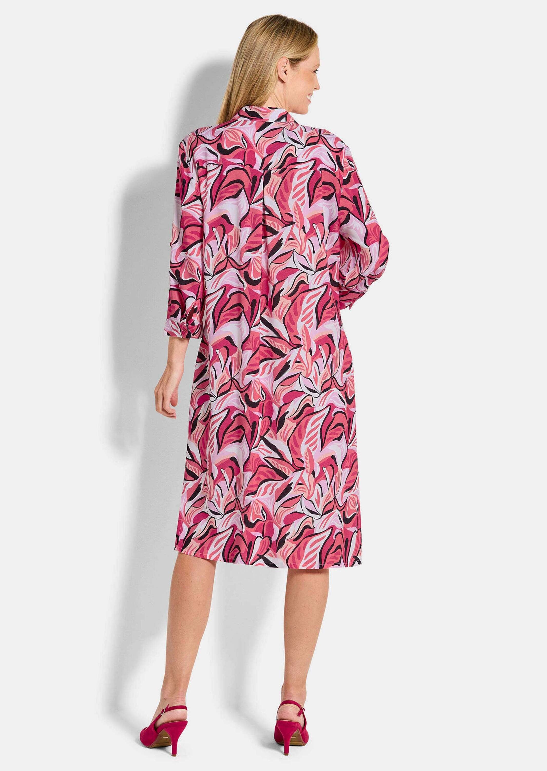 GOLDNER Sommerkleid »Kurzgröße Druckkleid mit floralem Muster« Taschen in der Seiennaht