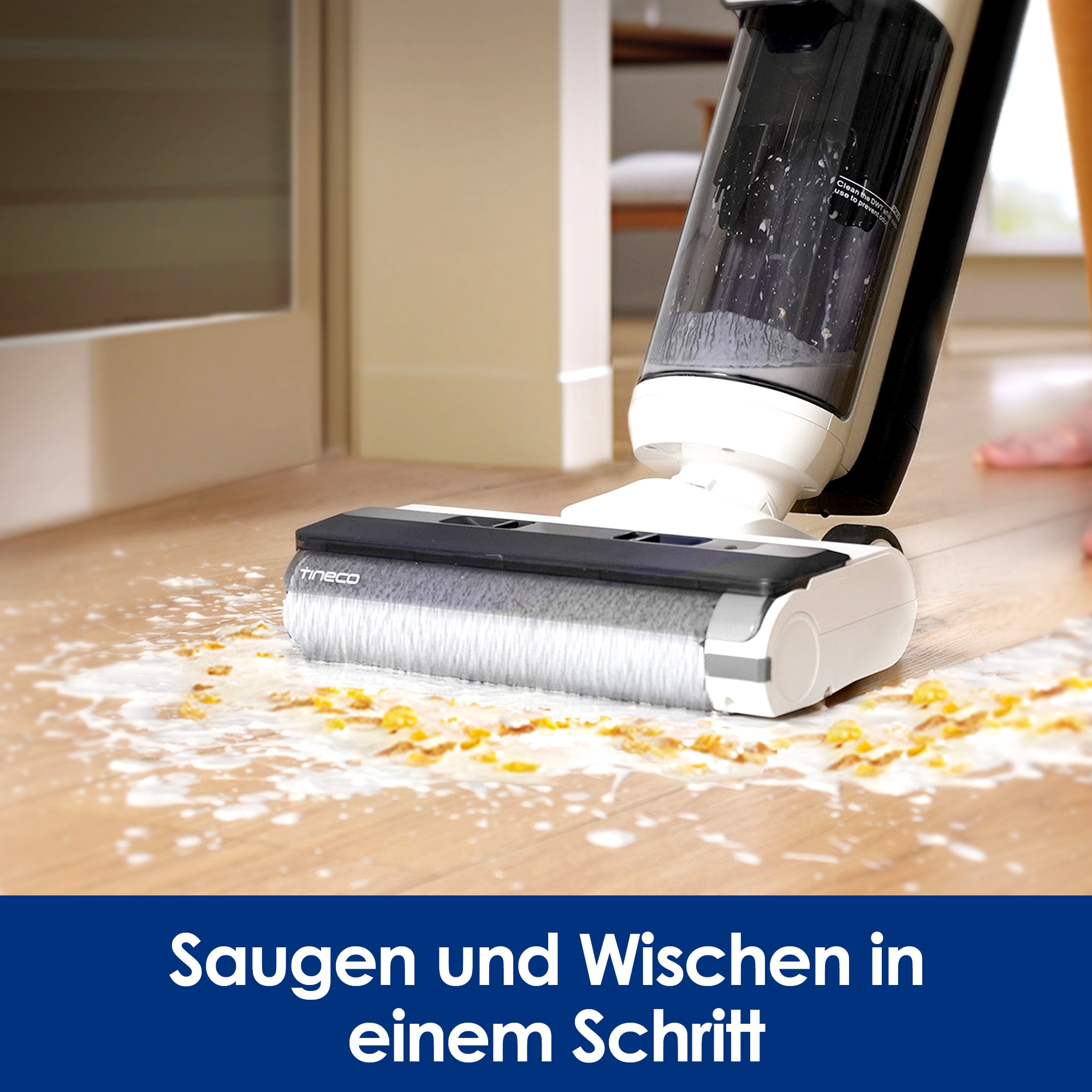 Tineco Nass-Trocken-Sauger »iFLOOR 5, automatische Selbstreinigung, Kantenreinigung«, 35 Min Akku, Tierhaarfilter, Hartbodenreiniger, Doppeltank