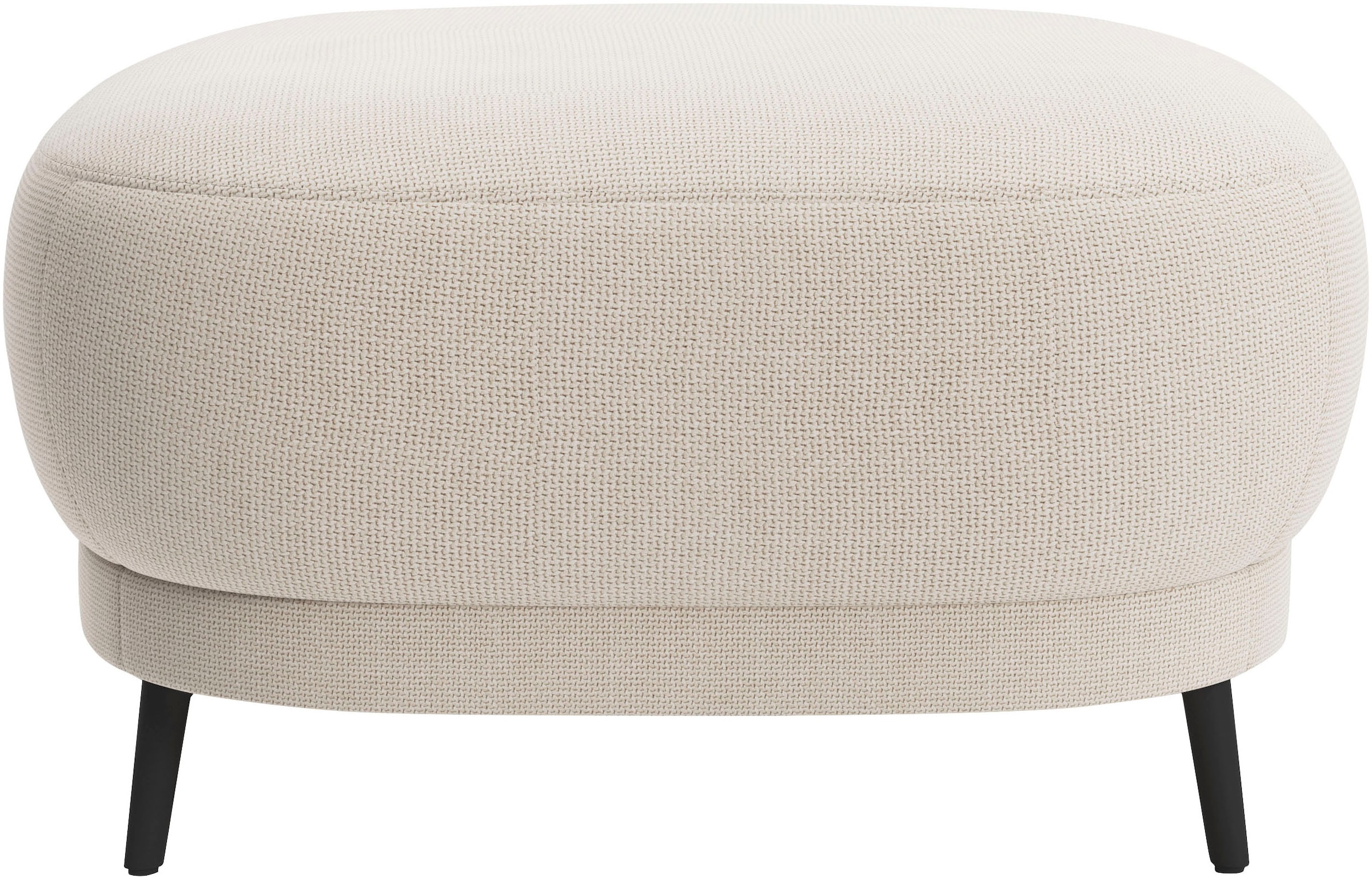 sit&more Polsterhocker »Blues« mit Metallfüßen, schwarz-matt