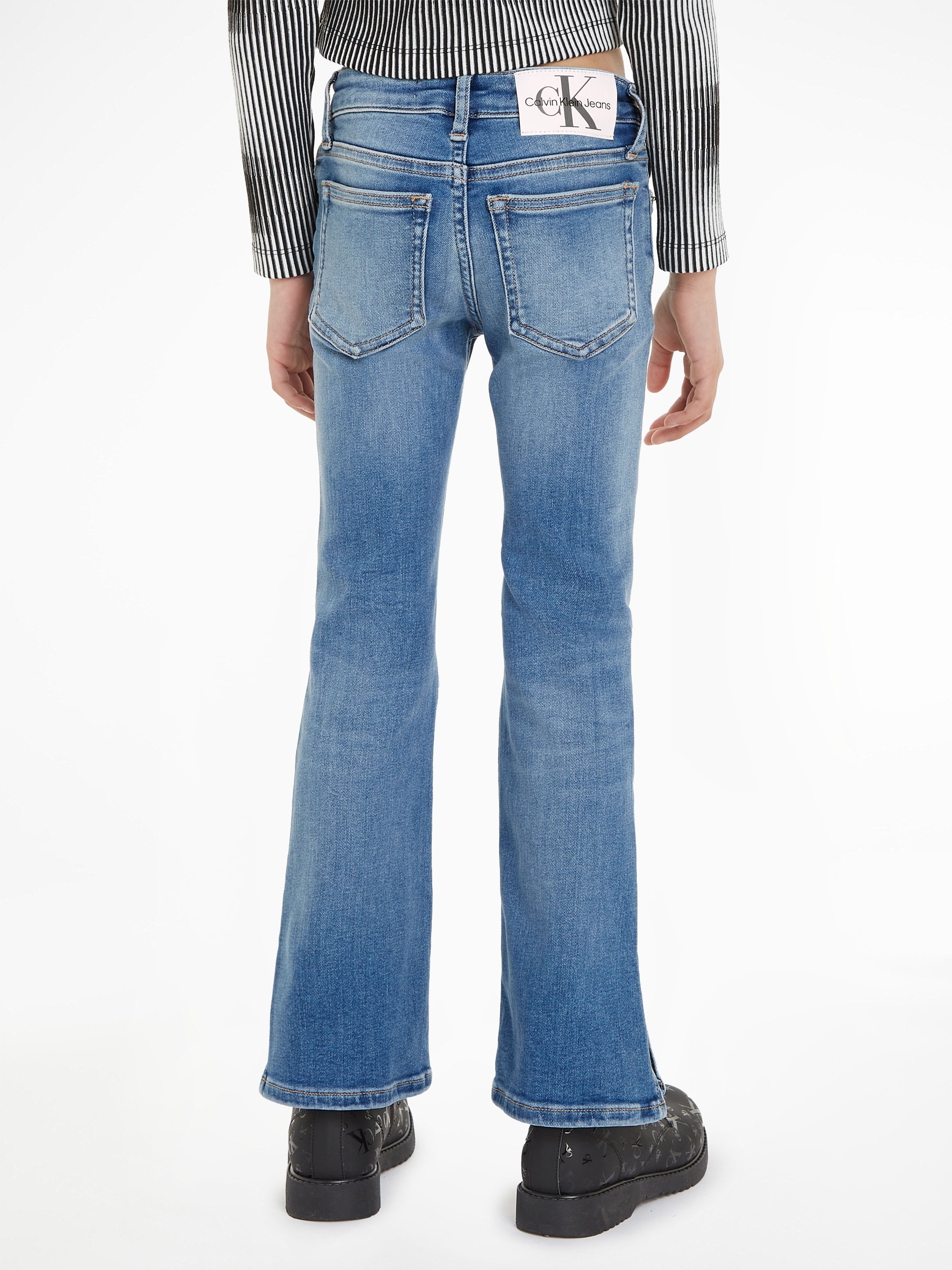 Calvin Klein Jeans Stretch-Jeans »FLARE MR SPLIT VISUAL MID BLUE«