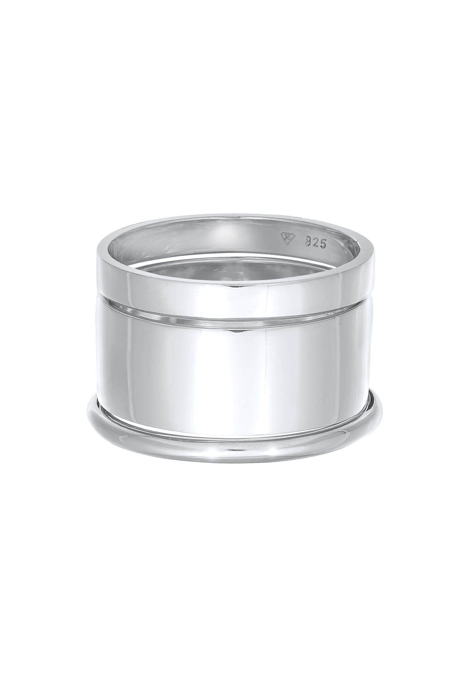 Elli Ring-Set »Ring Bandring Breit Schmal Rund 3er Set 925 Silber«