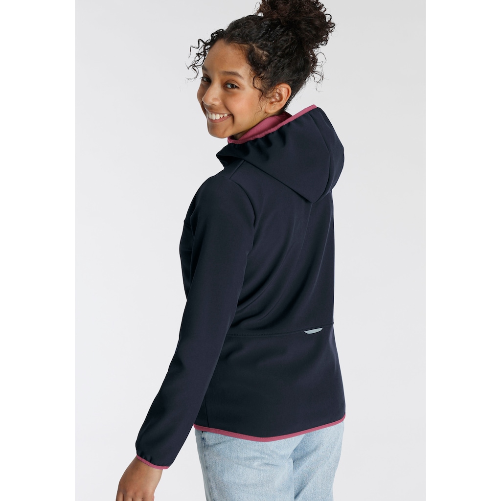 Jack Wolfskin Softshelljacke »FOURWINDS JACKET KIDS«, mit Kapuze