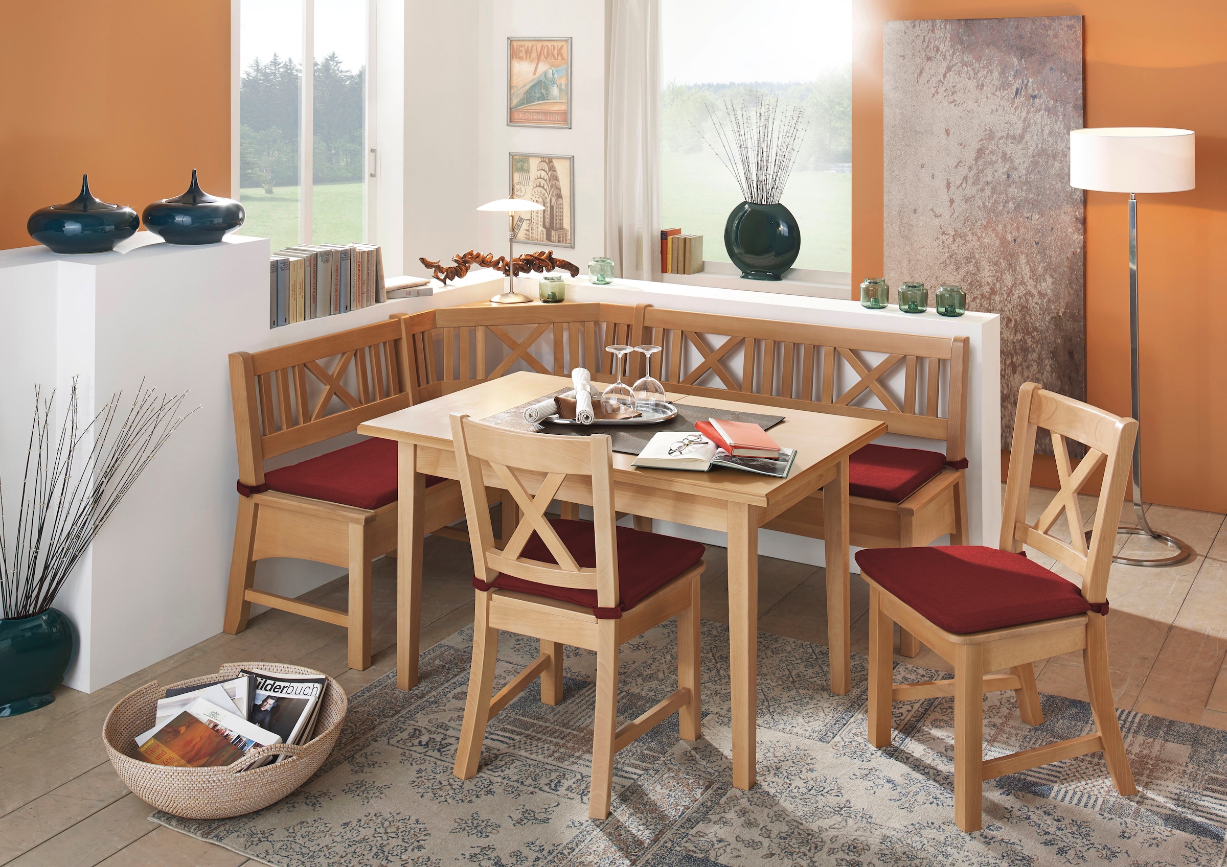 massivline&more Eckbankgruppe »Bodensee«, (Set, 8 tlg.)