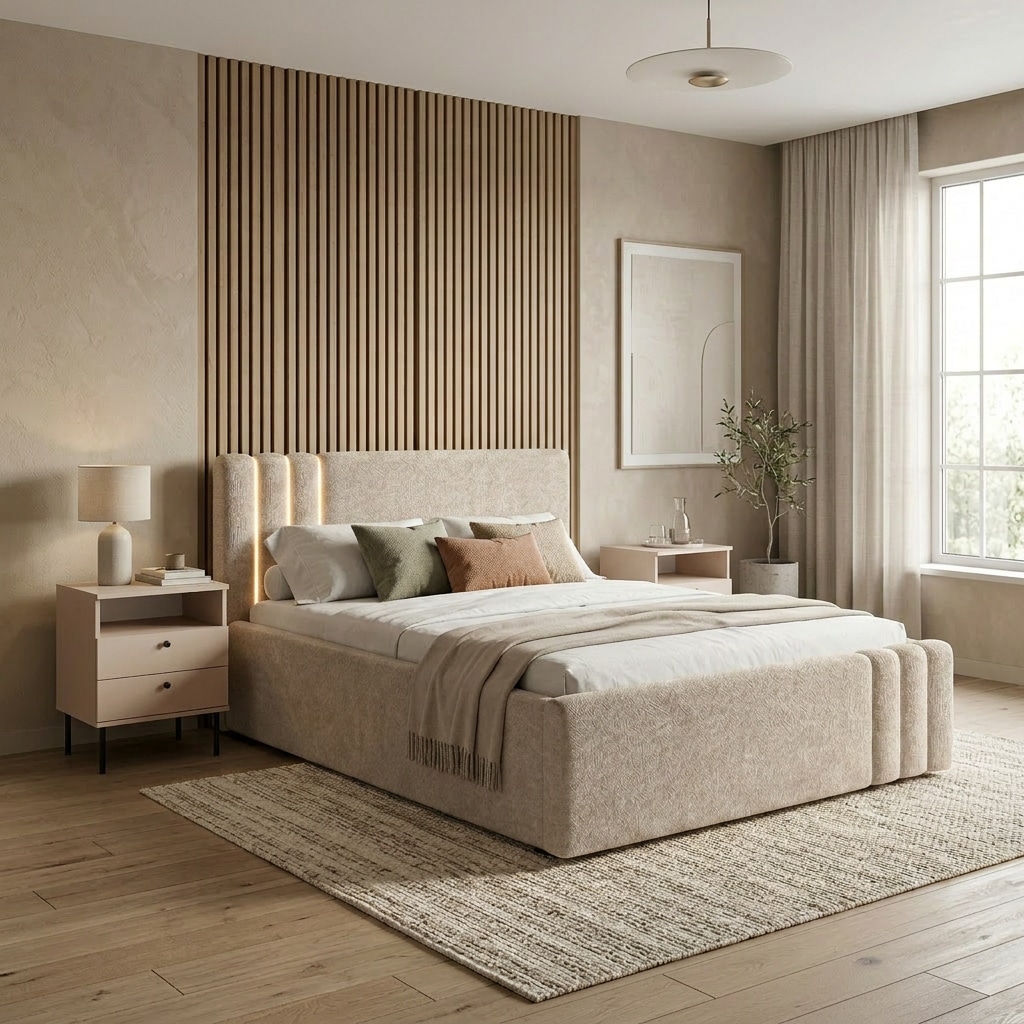 Home affaire Polsterbett »AESSIA in 2 Breiten- 160 und 180 cm, mit/ohne Bettkasten, Chenille« Stauraumbett, gepolstertes Kopfteil, ohne Matratze, modernes Design