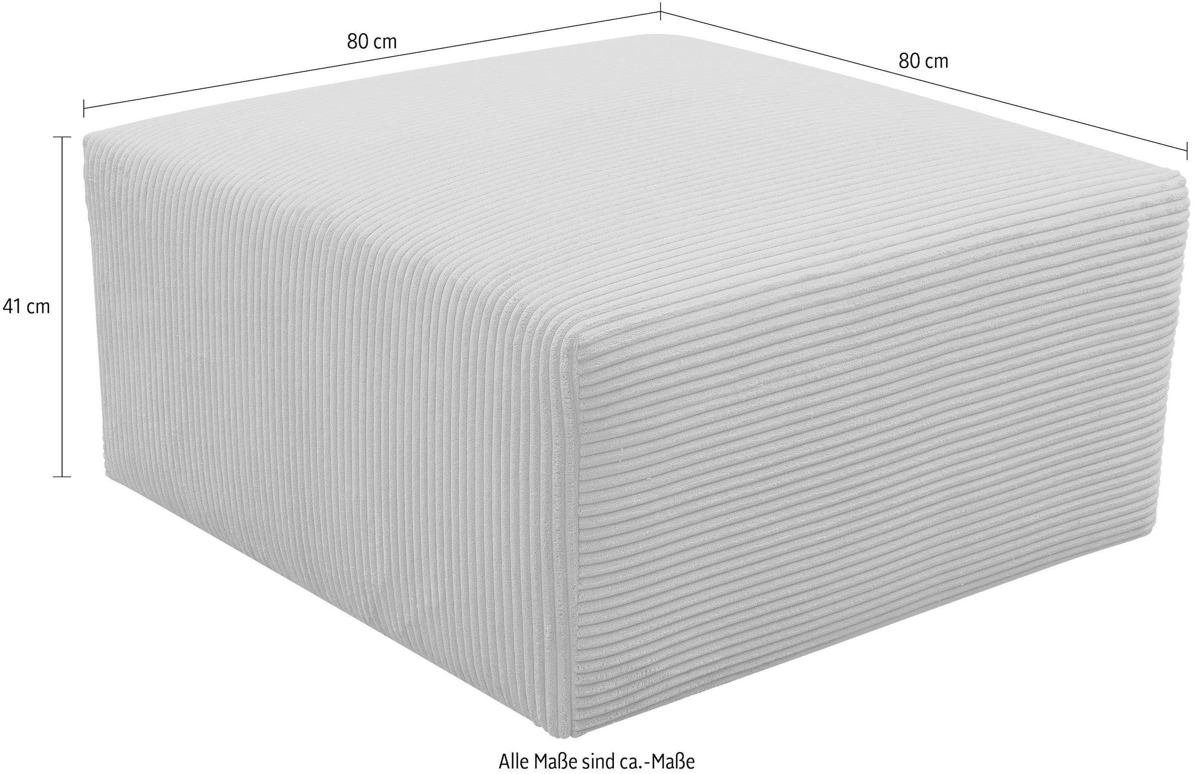 WERK2 Polsterhocker »Zeus-XL«, Curvy Trend Hocker mit urbaner Optik