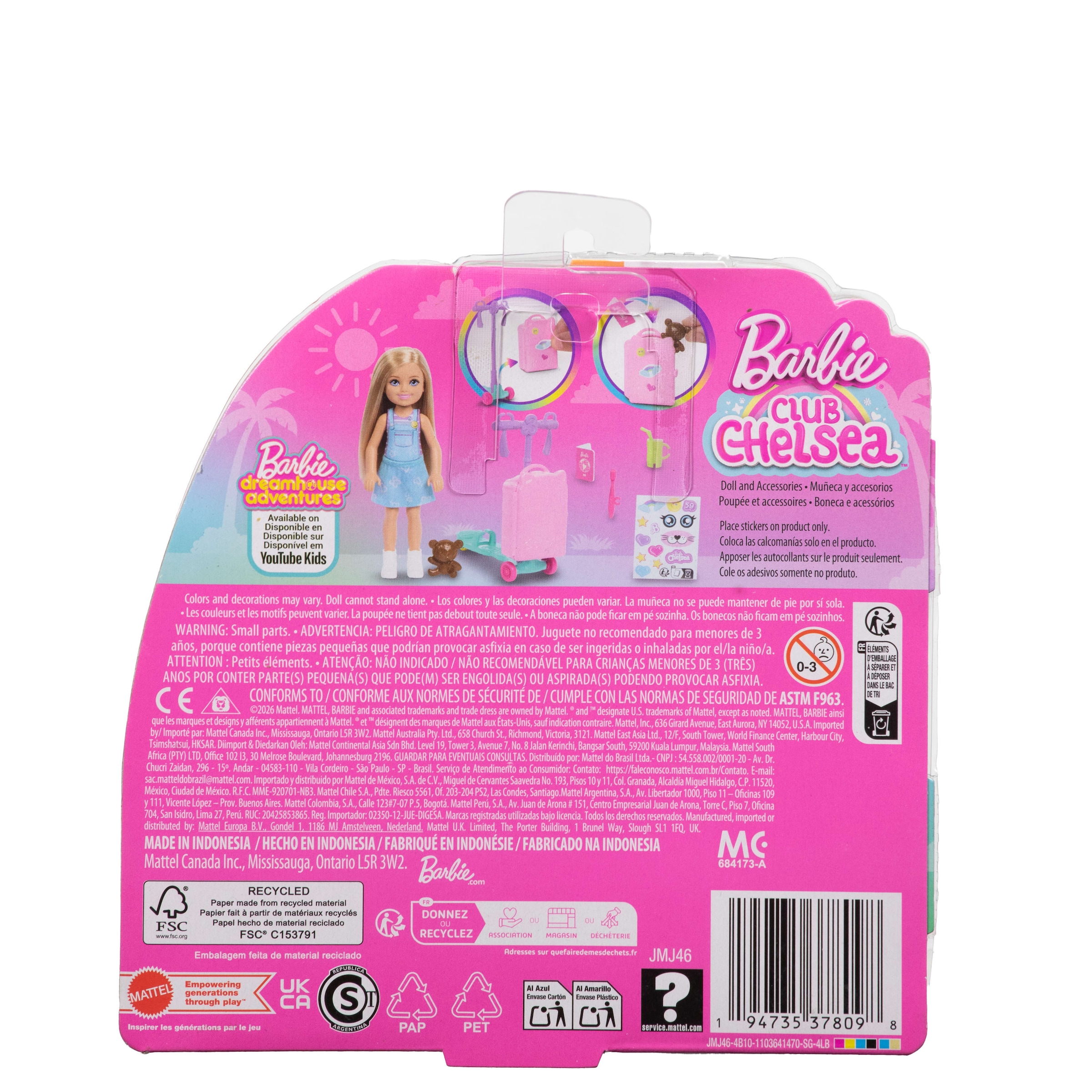 Barbie Anziehpuppe »Barbie Reise Abenteuer Chelsea«